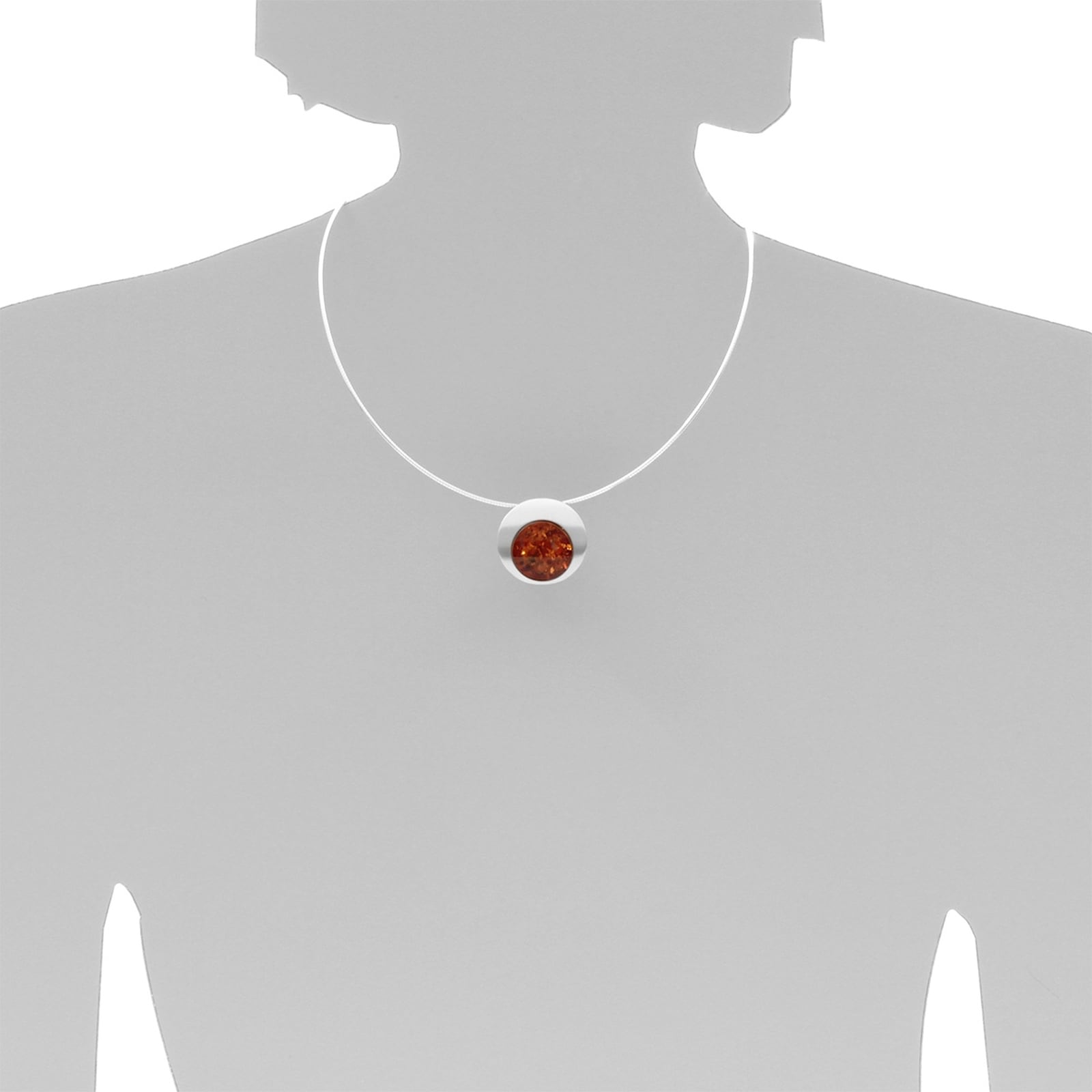 OSTSEE-SCHMUCK Halsreif »Ostsee-Schmuck Halsreif mit Anhänger Gleiter-Alina 28 mm«, (2 tlg.)