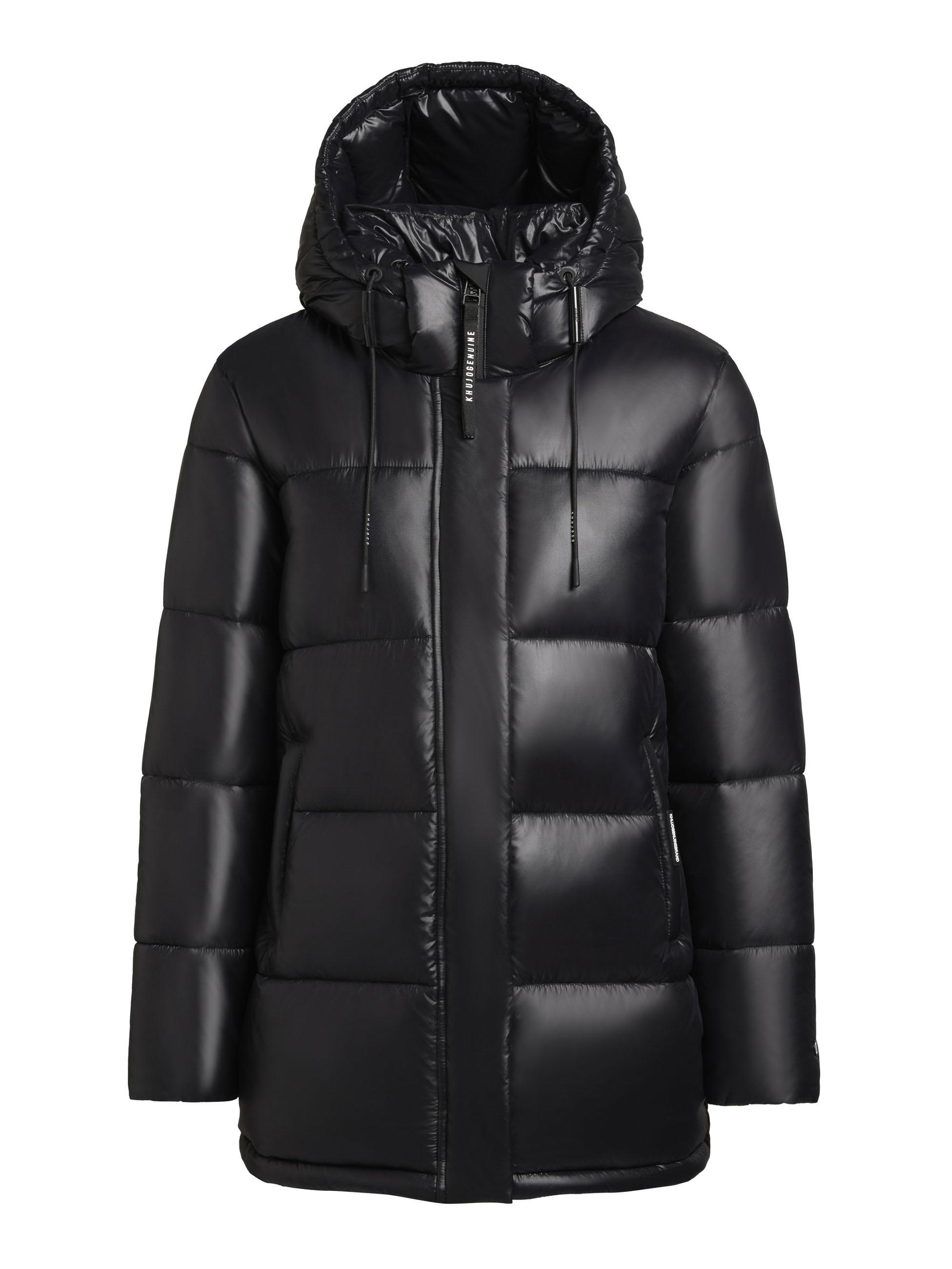 khujo Steppjacke »Word3 Satin-YM«, mit Kapuze, Glänzender Damen Kurzmantel