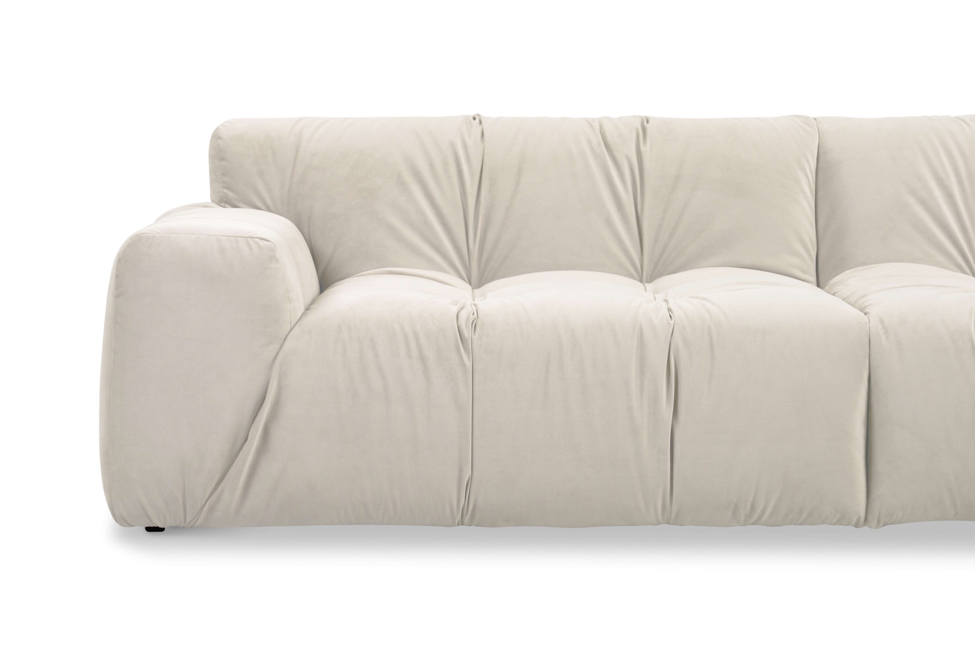 INOSIGN 3-Sitzer »Calmara, Breite 286 cm, weicher Lounge-Sitzkomfort«, bodentief, Samt oder Chenille, mit Knopfsteppung