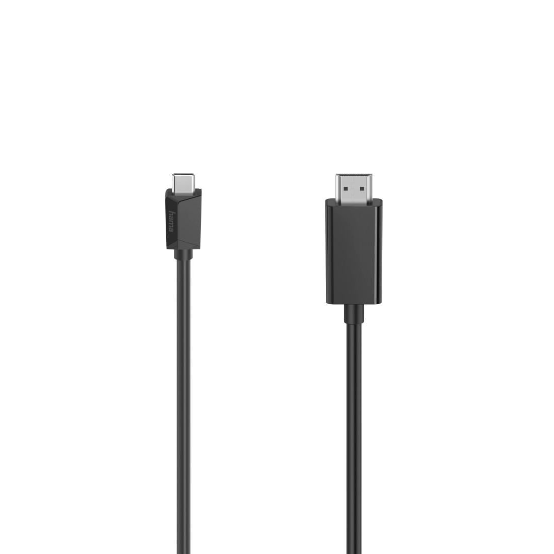 HAMA USB-Kabel "Video-Kabel, USB-C-Stecker-HDMI -Stecker, Monitor-Adapterkabel 1,50 m", 150cmcm, schwarz, Kabel, Ultra-HD 4K