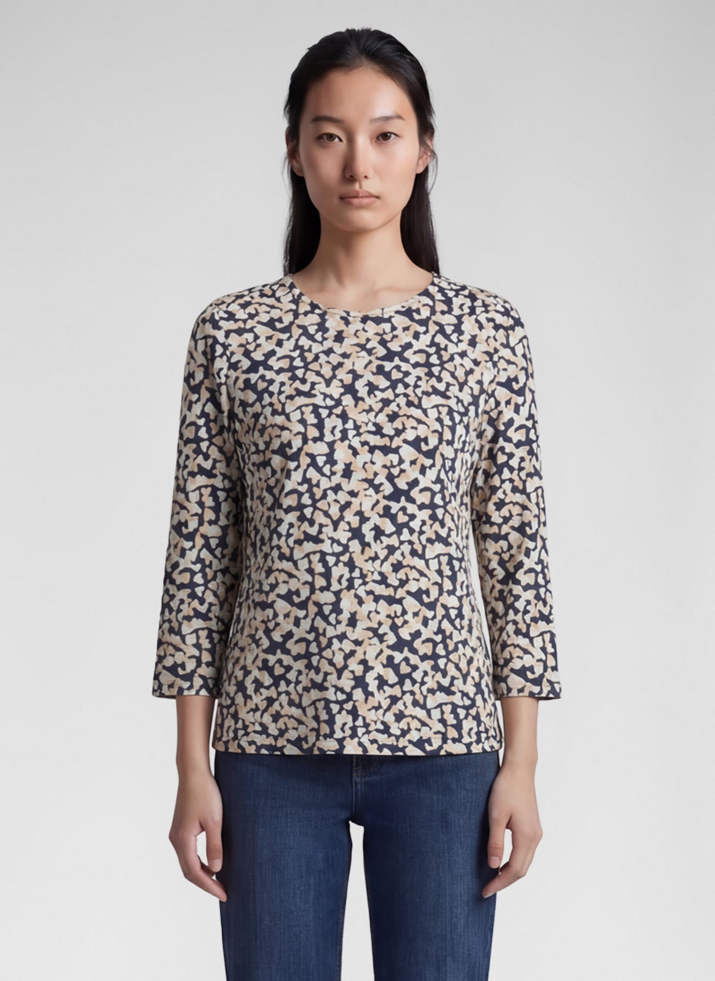 Rabe 3/4-Arm-Shirt mit Minimalprint