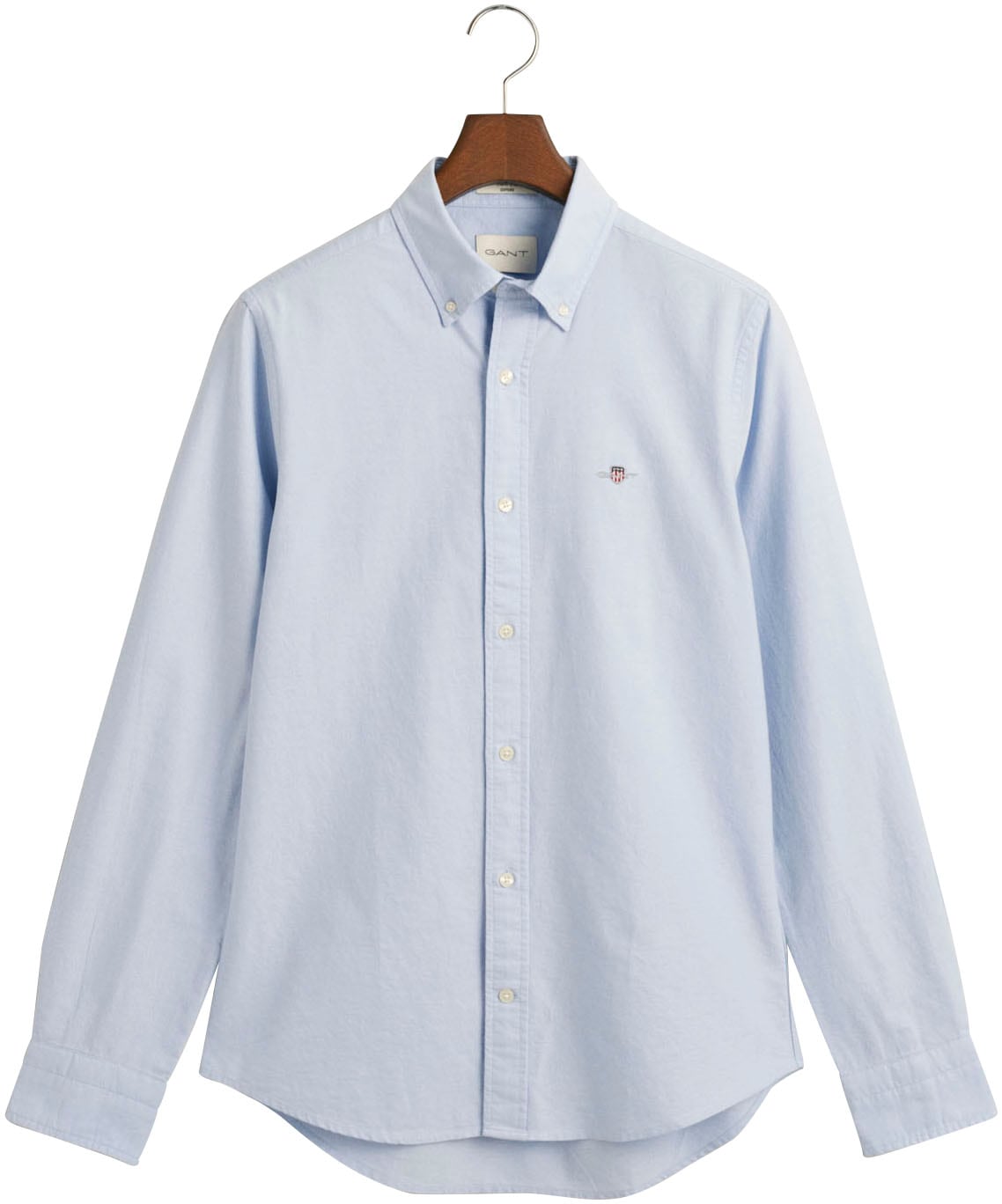 Gant Langarmhemd »SLIM OXFORD SHIRT«, mit Logostickerei auf der Brust ▷ für  | BAUR | Hemden