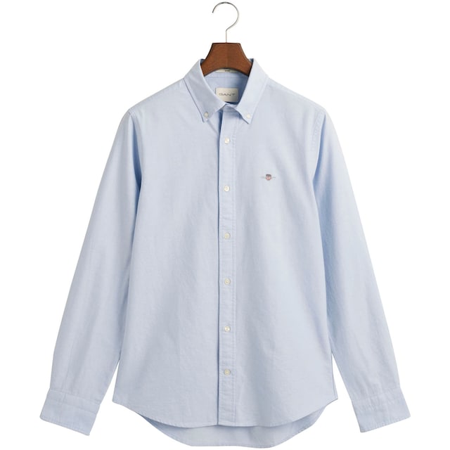 Gant Langarmhemd »SLIM OXFORD SHIRT«, mit Logostickerei auf der Brust ▷ für  | BAUR