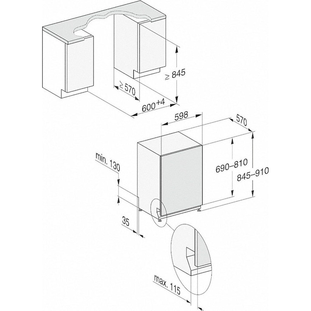 Miele vollintegrierbarer Geschirrspüler »G 5265 SCVi XXL Active Plus«, G 5265 SCVi XXL Active Plus, 14 Maßgedecke