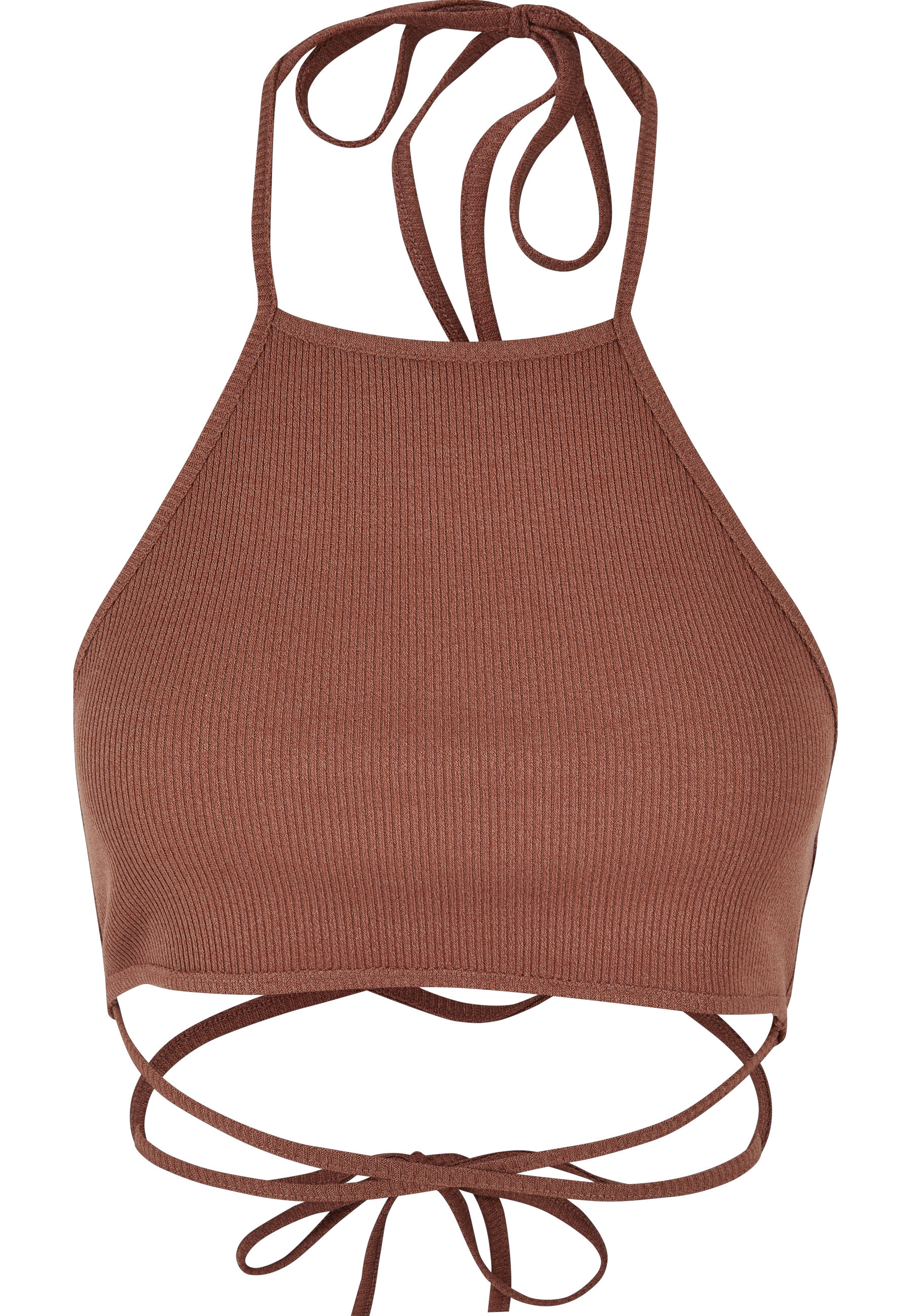 URBAN CLASSICS Yoga & Relax Shirt "Urban Classics Damen Ladies Rib Trapeze Cropped Top" 1