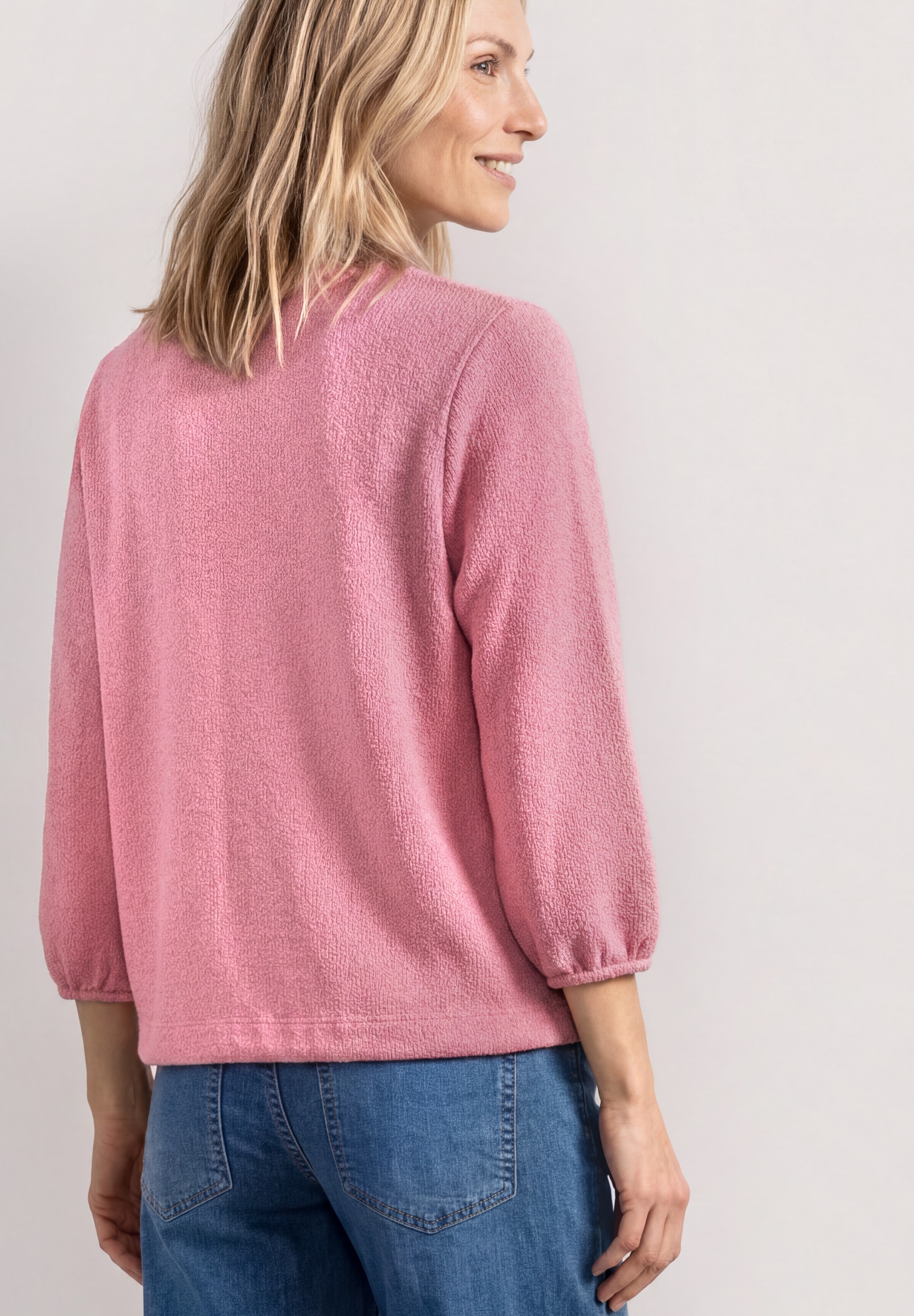 STREET ONE Rundhalsshirt 3/4-Arm Shirt im Strick-Look