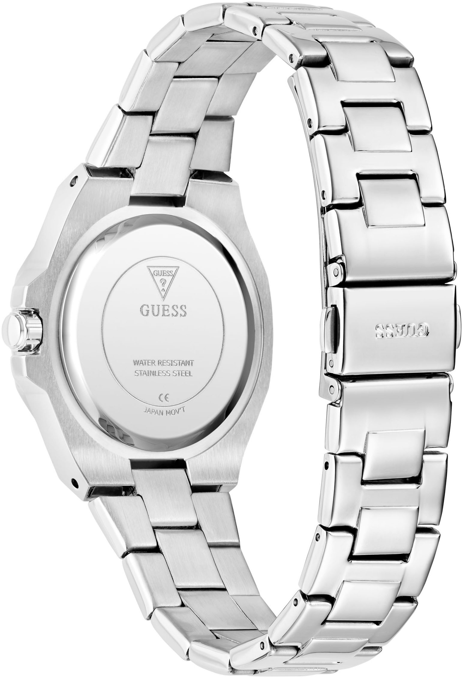Guess Quarzuhr »CONTESSA«, Armbanduhr, Damenuhr, Edelstahlarmband