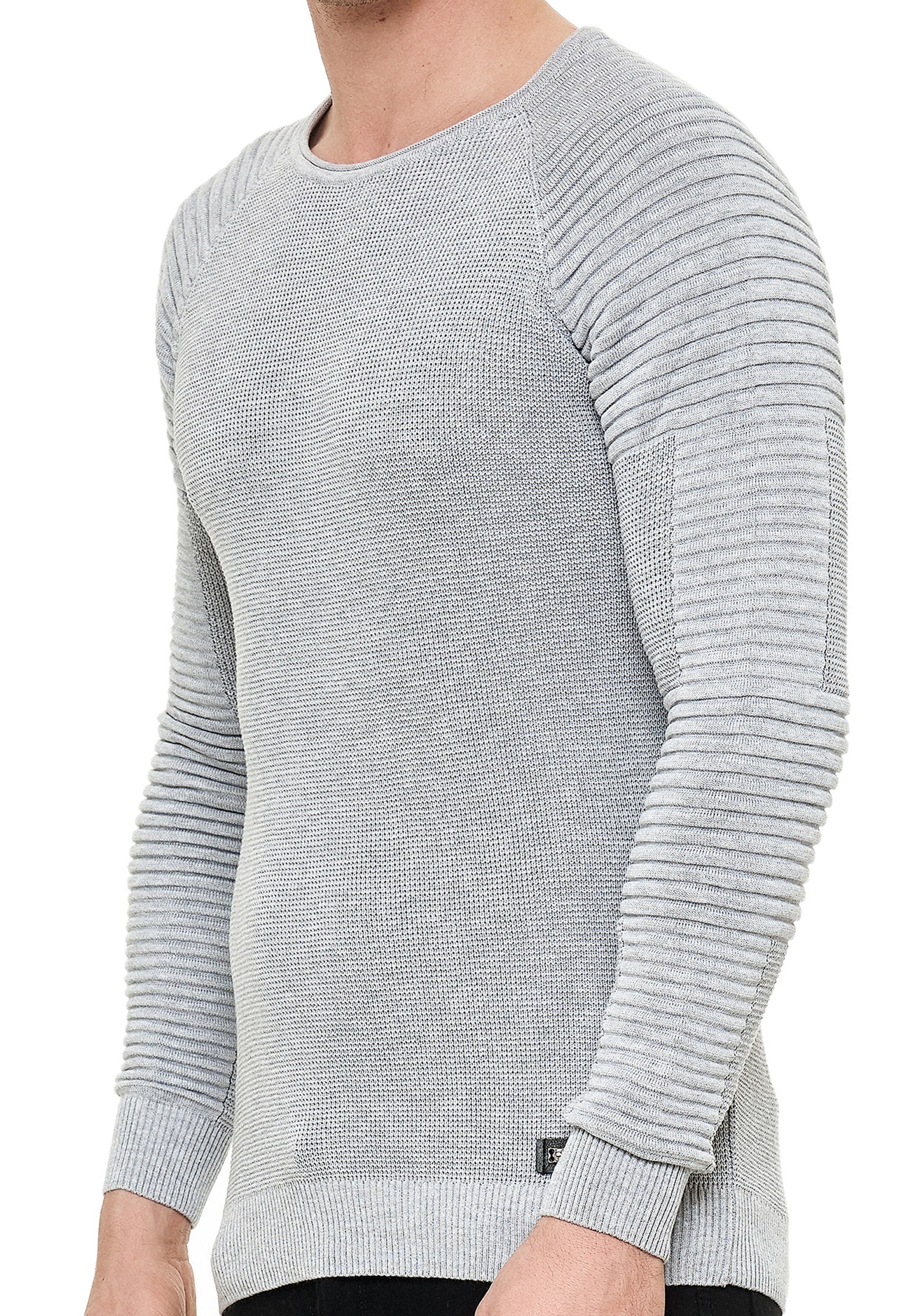 Rusty Neal Strickpullover, mit modernem Rundhalsausschnitt
