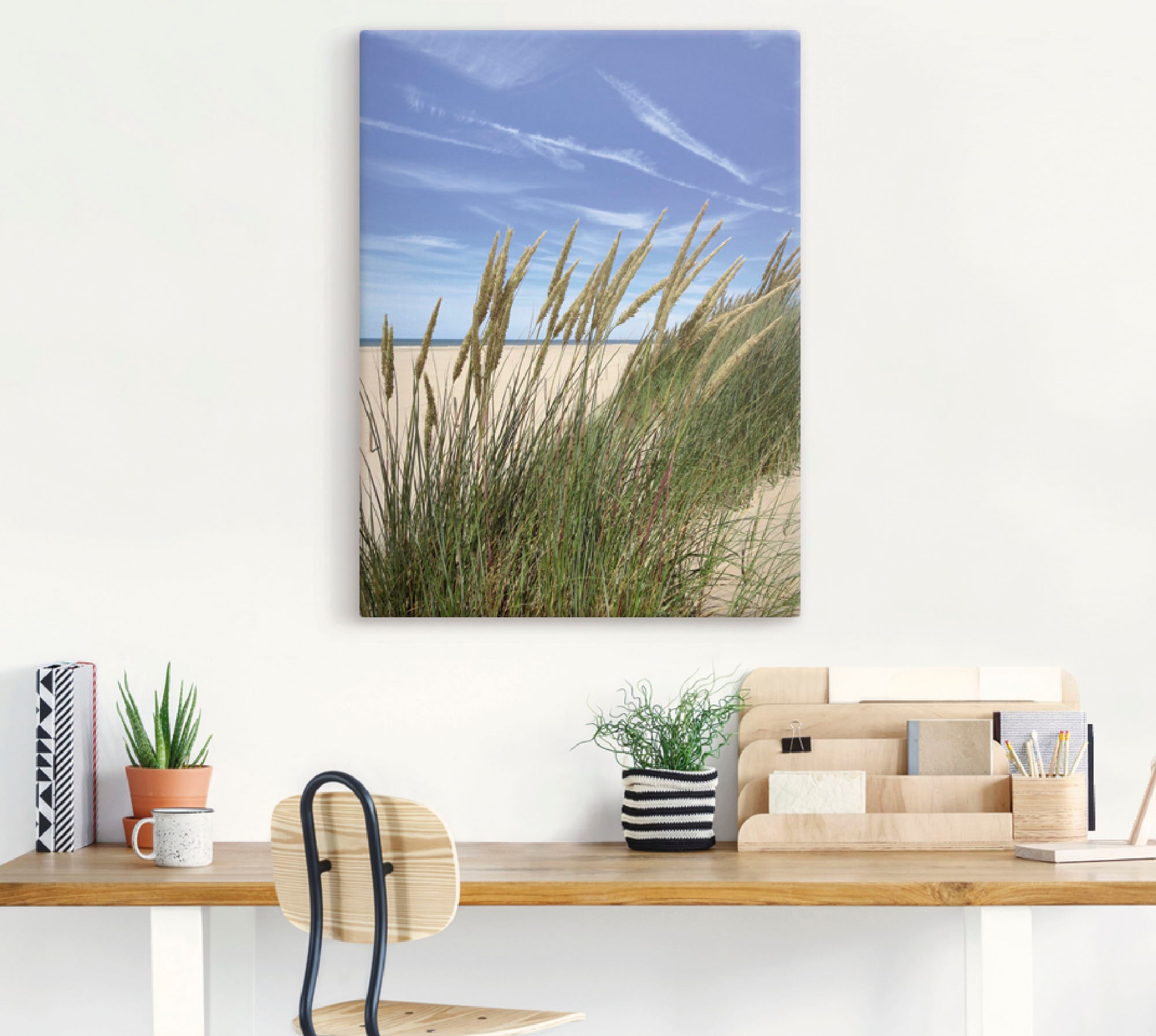 Artland Wandbild »Blühendes Strandgras«, Strand, (1 St.), als Leinwandbild, Wandaufkleber in verschied. Größen