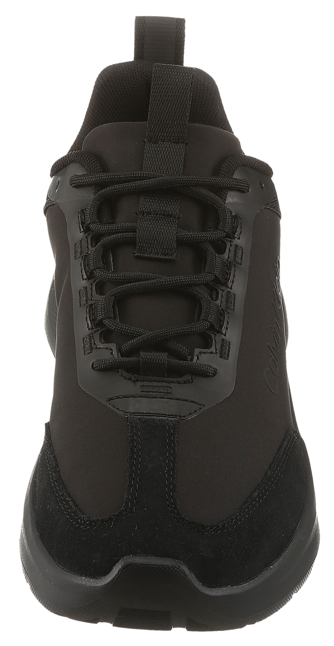 Sneaker CALVIN KLEIN "LIGHT EVA RUNNER", Herren, Gr. 42, schwarz, Leder, Textil, unifarben, Basic, Schuhe Sneaker, Freizeitsneaker, Halbschuh, Schnürschuh mit CK-Logo 3
