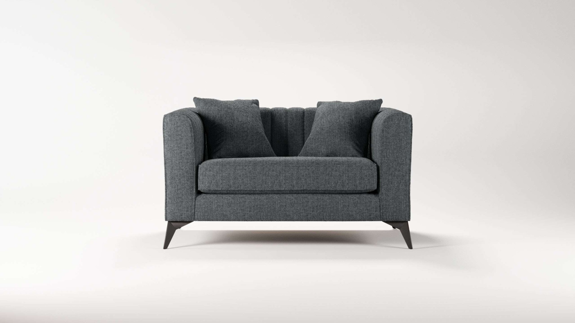 Places of Style Loveseat »MATTHEW Loungesessel, Maße B/T/H: 130/86/74 cm«, incl. Zierkissen, feine Steppung im Rücken, belastbar bis 200kg