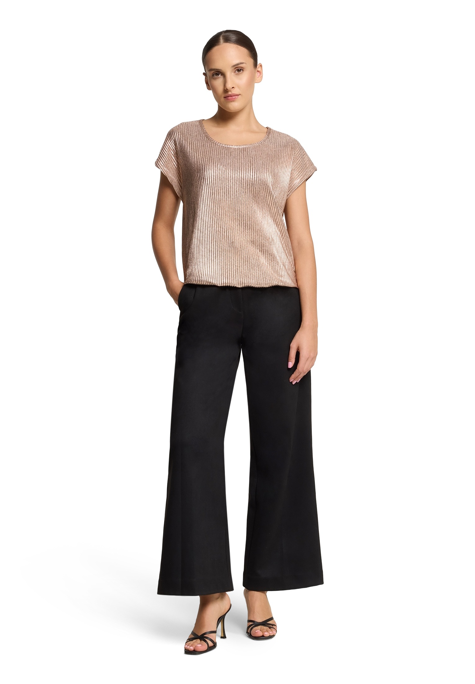 Betty Barclay Kurzarmshirt »Betty Barclay Damen Casual-Shirt mit Glanzeffekt«, (1 tlg.), Foliendruck