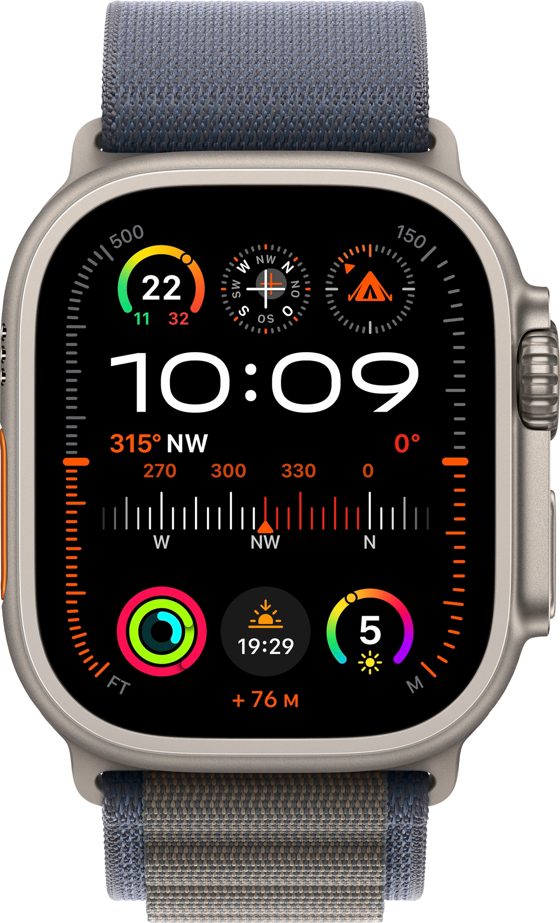 Apple Smartwatch »Watch Ultra 2 GPS 49 mm + Cellular Titanium M«, (Watch OS 10 Alpine Loop)