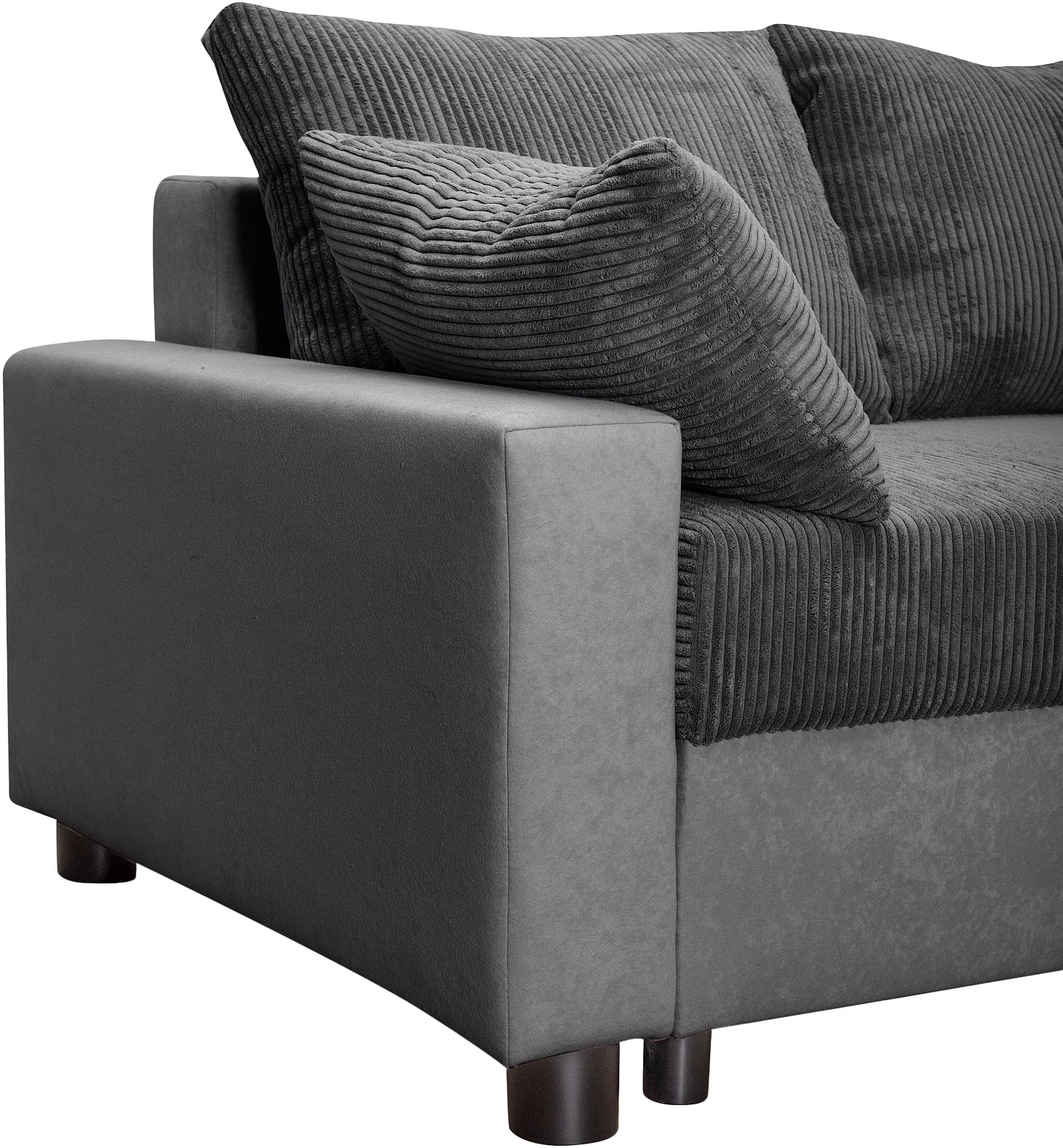 COLLECTION AB Ecksofa »Parma L-Form«, mit Schlaffunktion und Bettkasten, inklusive Kissen, Bonellfederkern