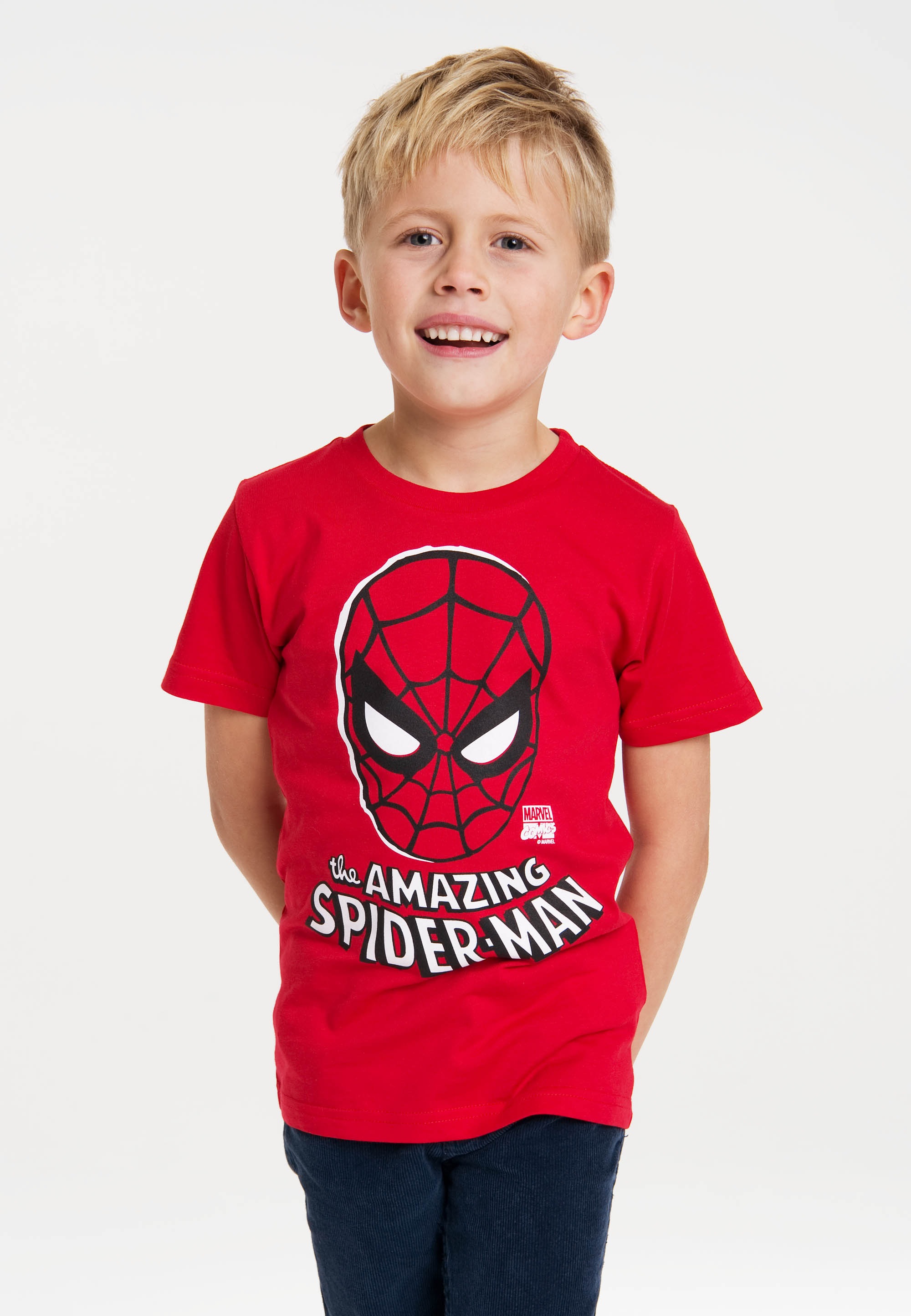 Man-Print kaufen »Marvel - Spider BAUR | Maske«, mit LOGOSHIRT T-Shirt Spider-Man