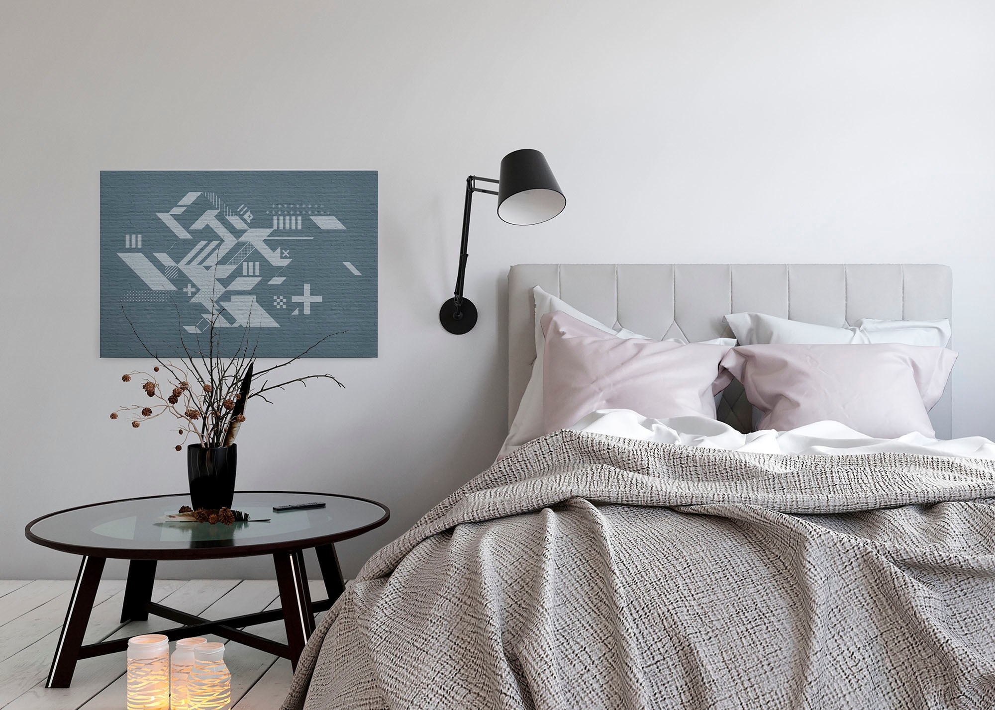 A.S. Création Leinwandbild »brick by brick«, Kunst-Abstrakt-Kinder, (1 St.), Keilrahmen Steinoptik Grafisch Geometrisch Leinwand-Bild Wohnzimmer