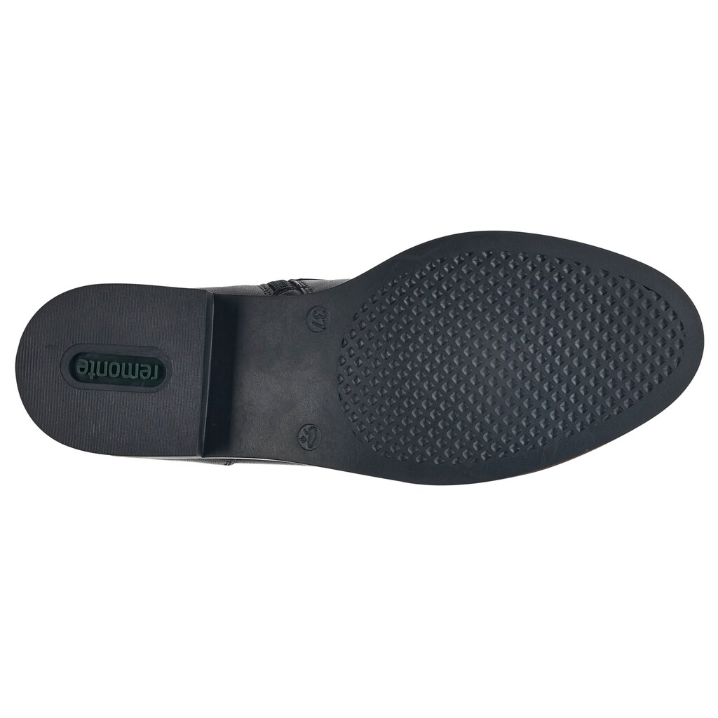 Schuhe Stiefel Remonte Schnürstiefel, mit breitem Stretcheinsatz schwarz
