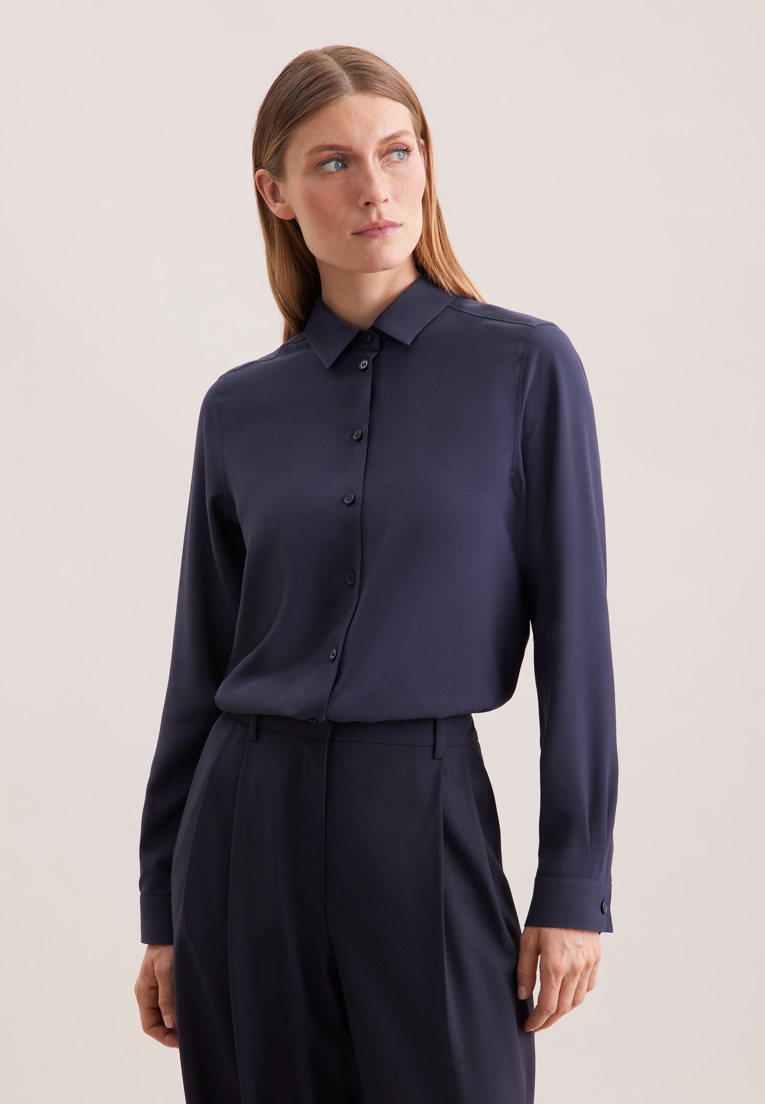 seidensticker Hemdbluse 1/1 Kragen Uni günstig online kaufen