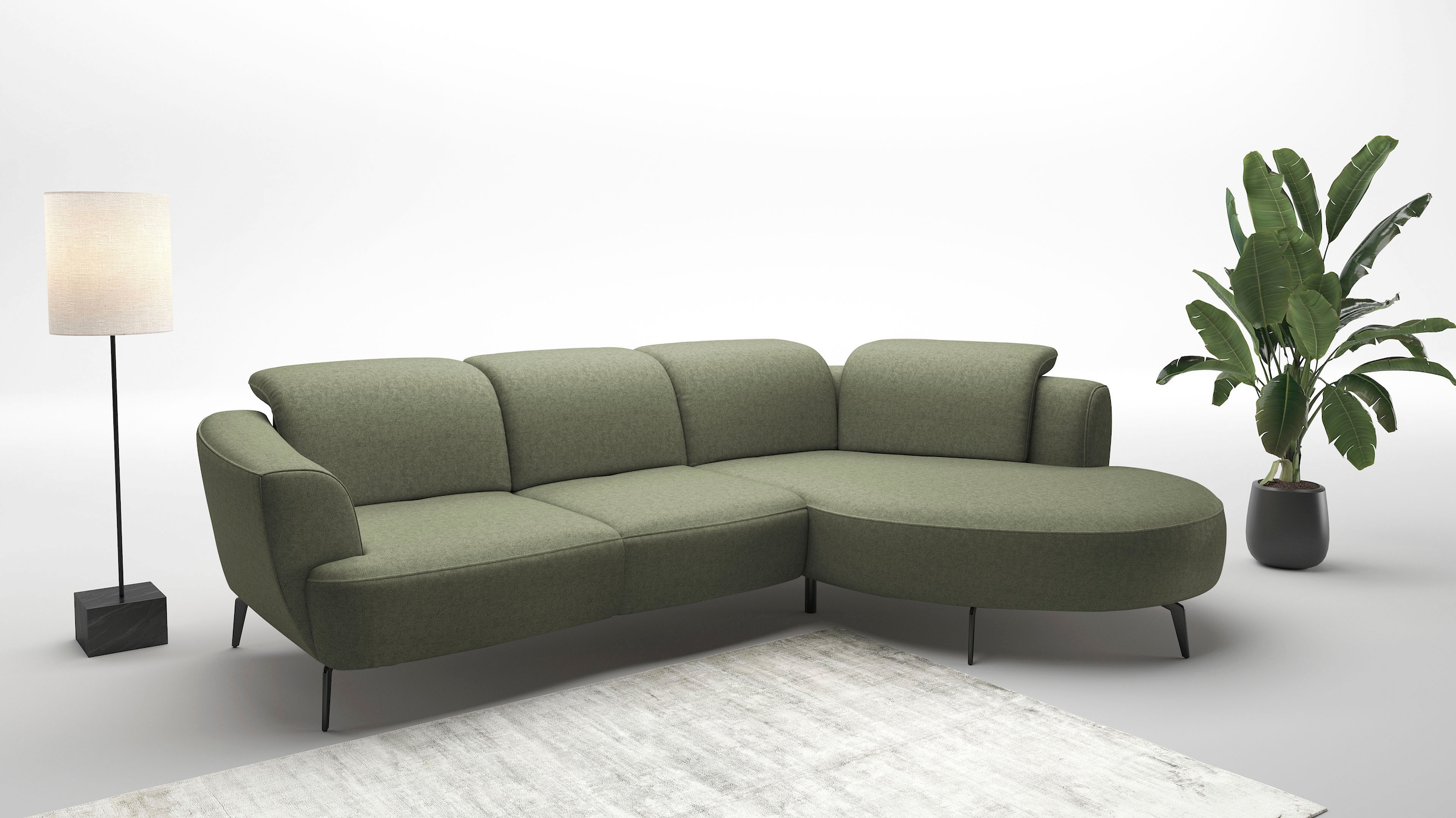 sit&more Ecksofa "Zoe" ink.Sitztiefenverstellung, wahlweise mit Kopfteilverstellung