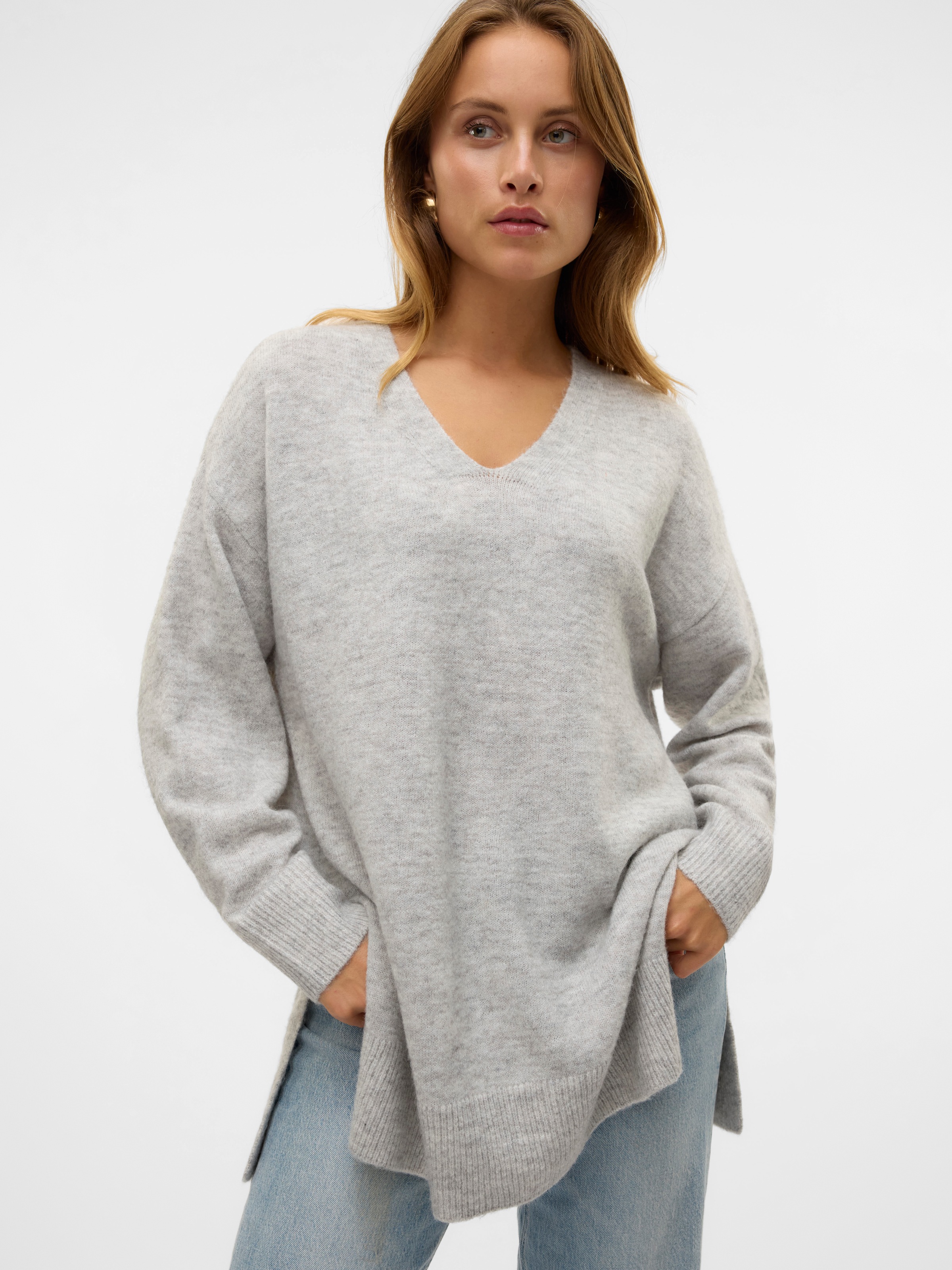 Vero Moda V-Ausschnitt-Pullover "VMFILUCA LS V-NECK LONG PULLOVER GA NOOS" günstig online kaufen