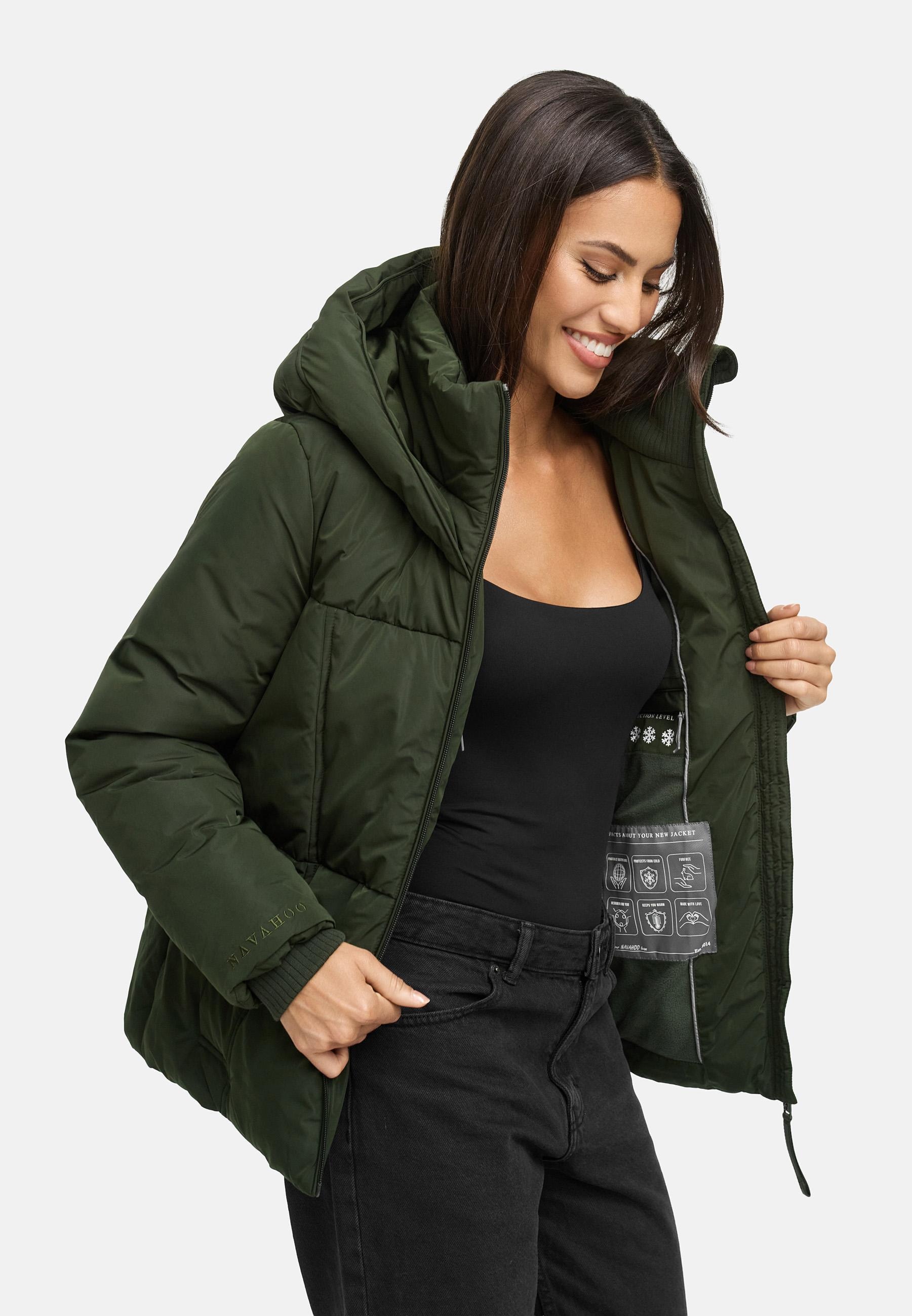 Navahoo Winterjacke »Flüsterfee 14«, mit Kapuze, Winter Steppjacke mit Kapuze