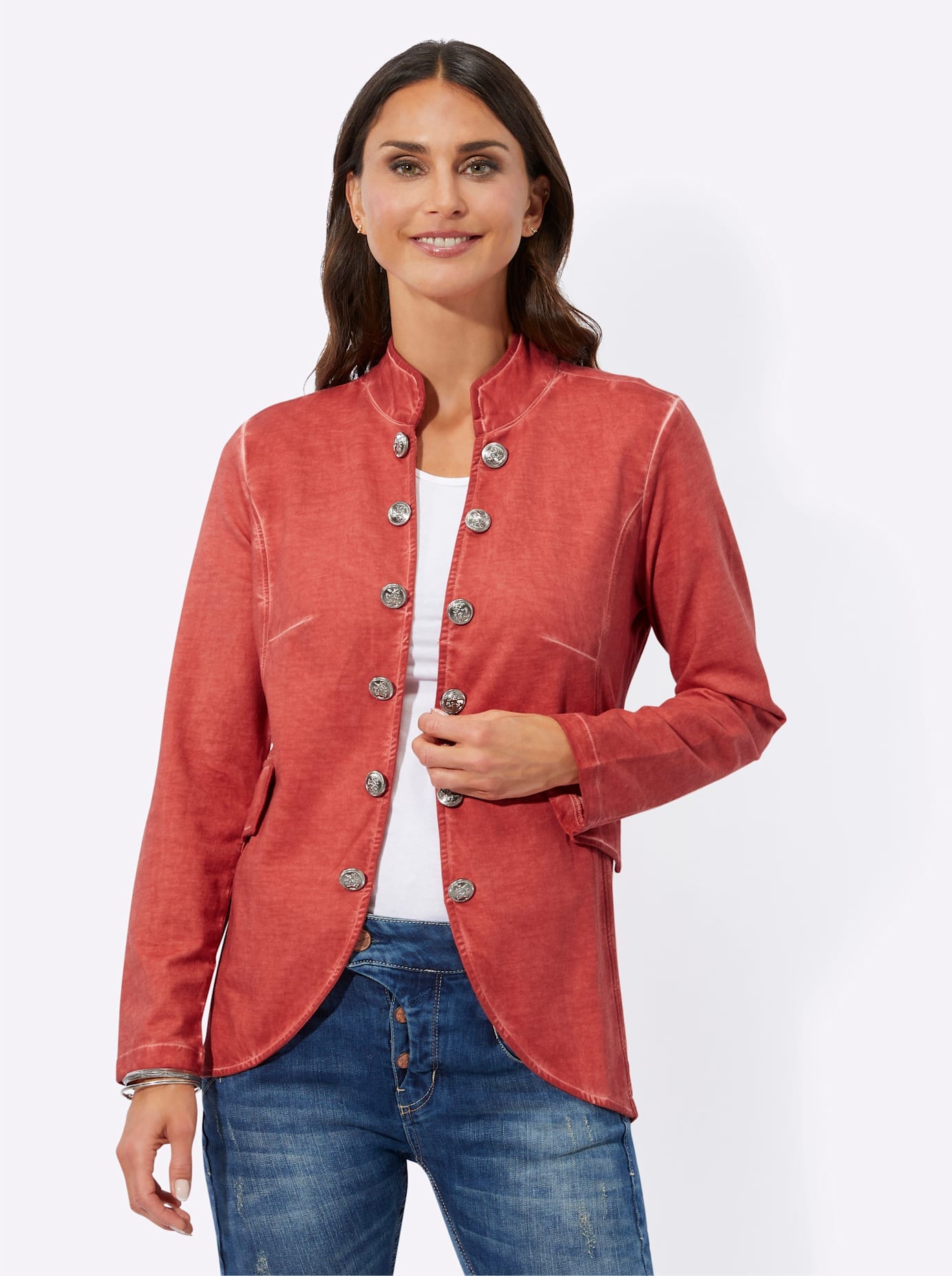Inspirationen Shirtjacke "Sweatjacke" 1 Stk. tlg. günstig online kaufen