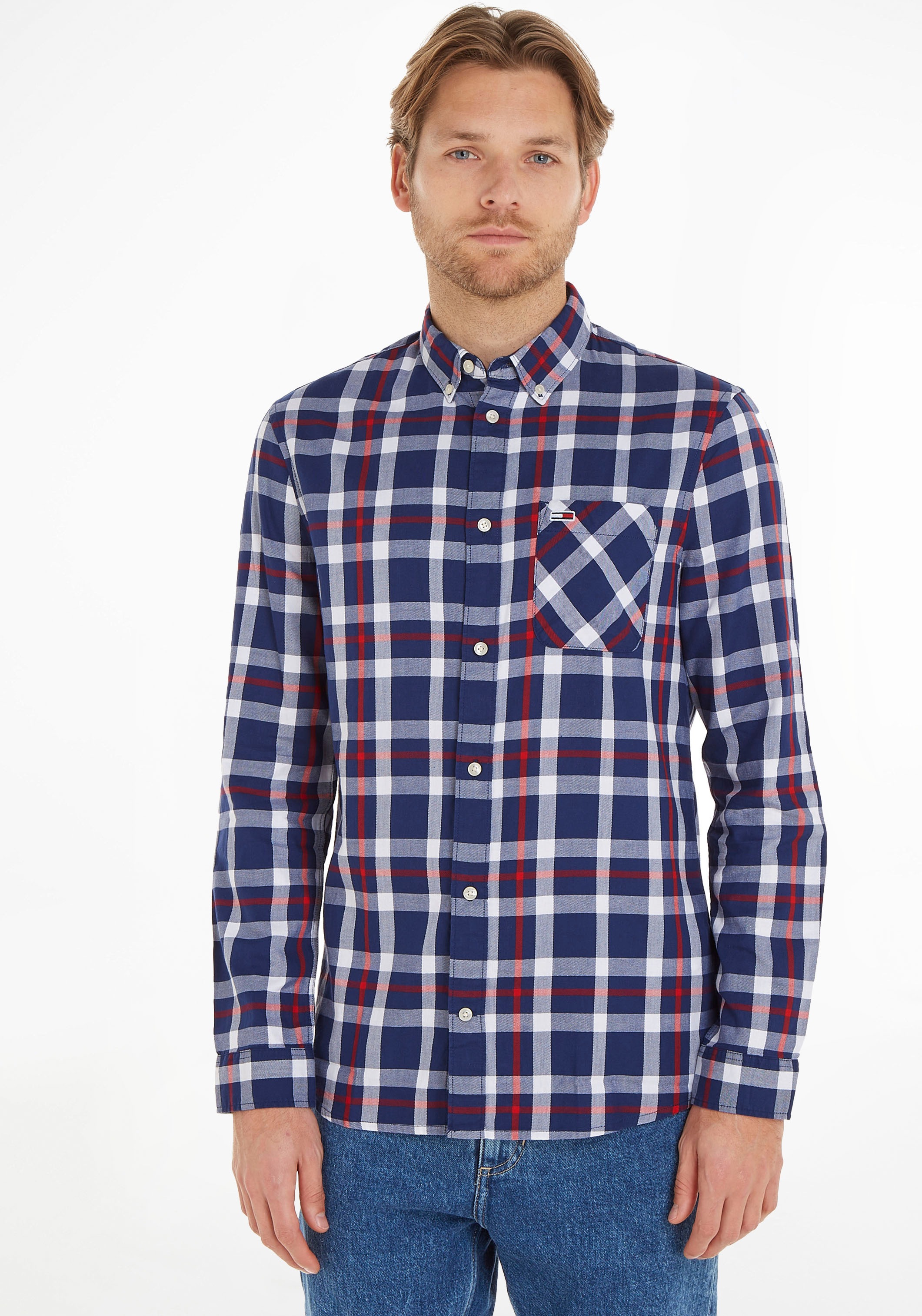 Tommy Jeans Karohemd »TJM ESSENTIAL CHECK SHIRT« mit Karoprint