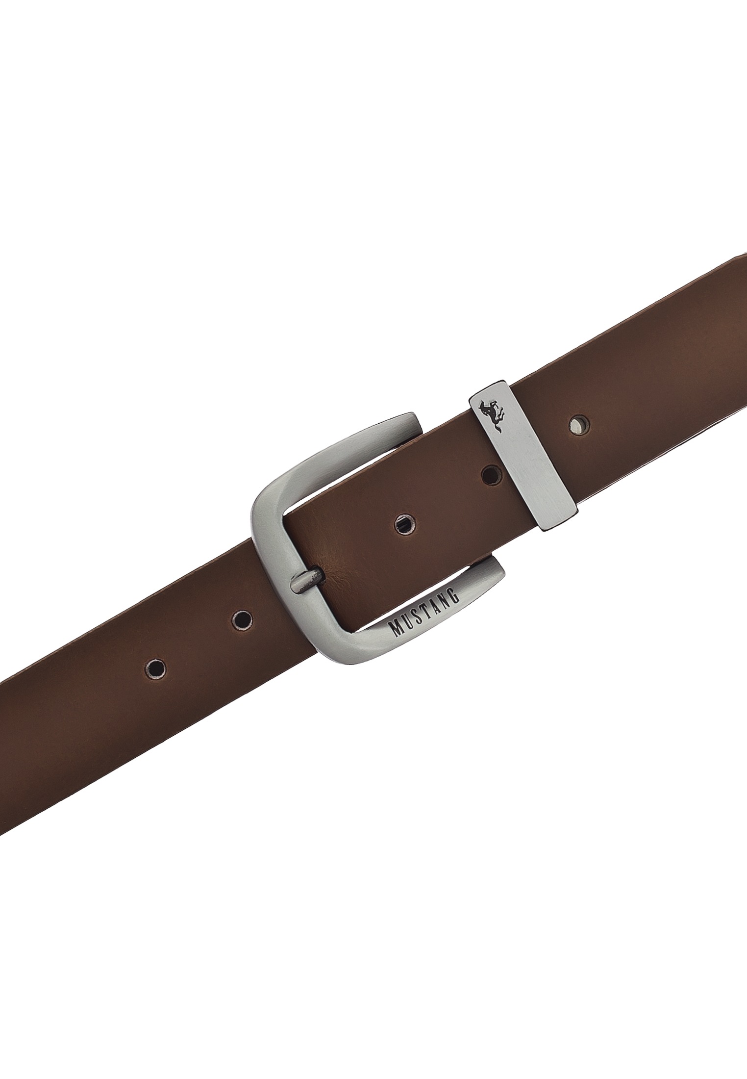 MUSTANG Ledergürtel, Überlänge, Dornschließe in geschwärztem Silber, 3,5 cm günstig online kaufen