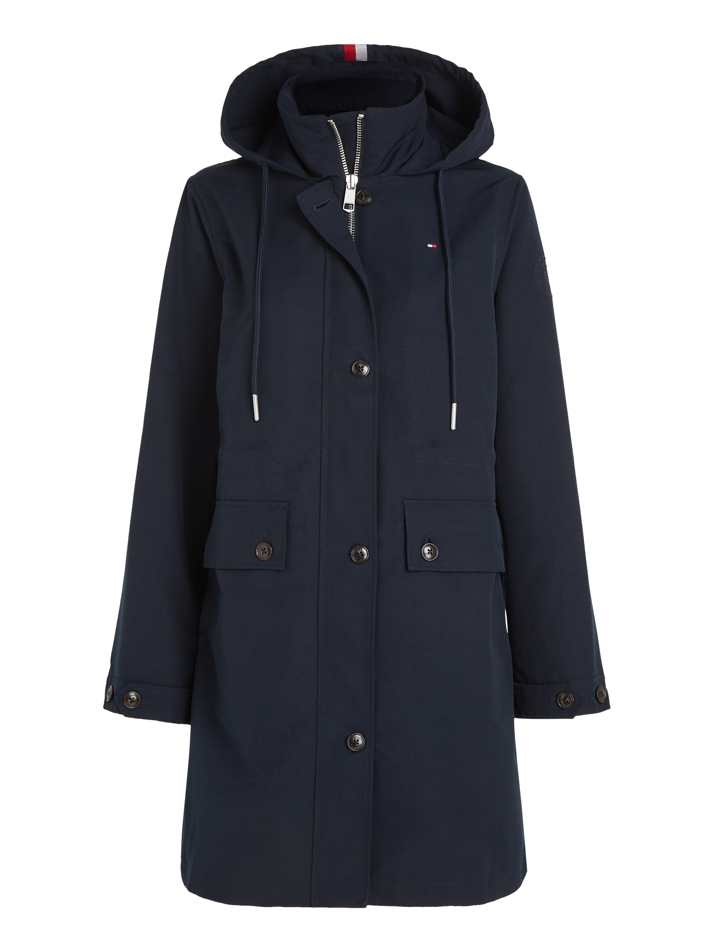 Tommy Hilfiger Parka »ESSENTIAL COTTON BLEND PARKA«, mit Kapuze, mit Sturmriegel hinten