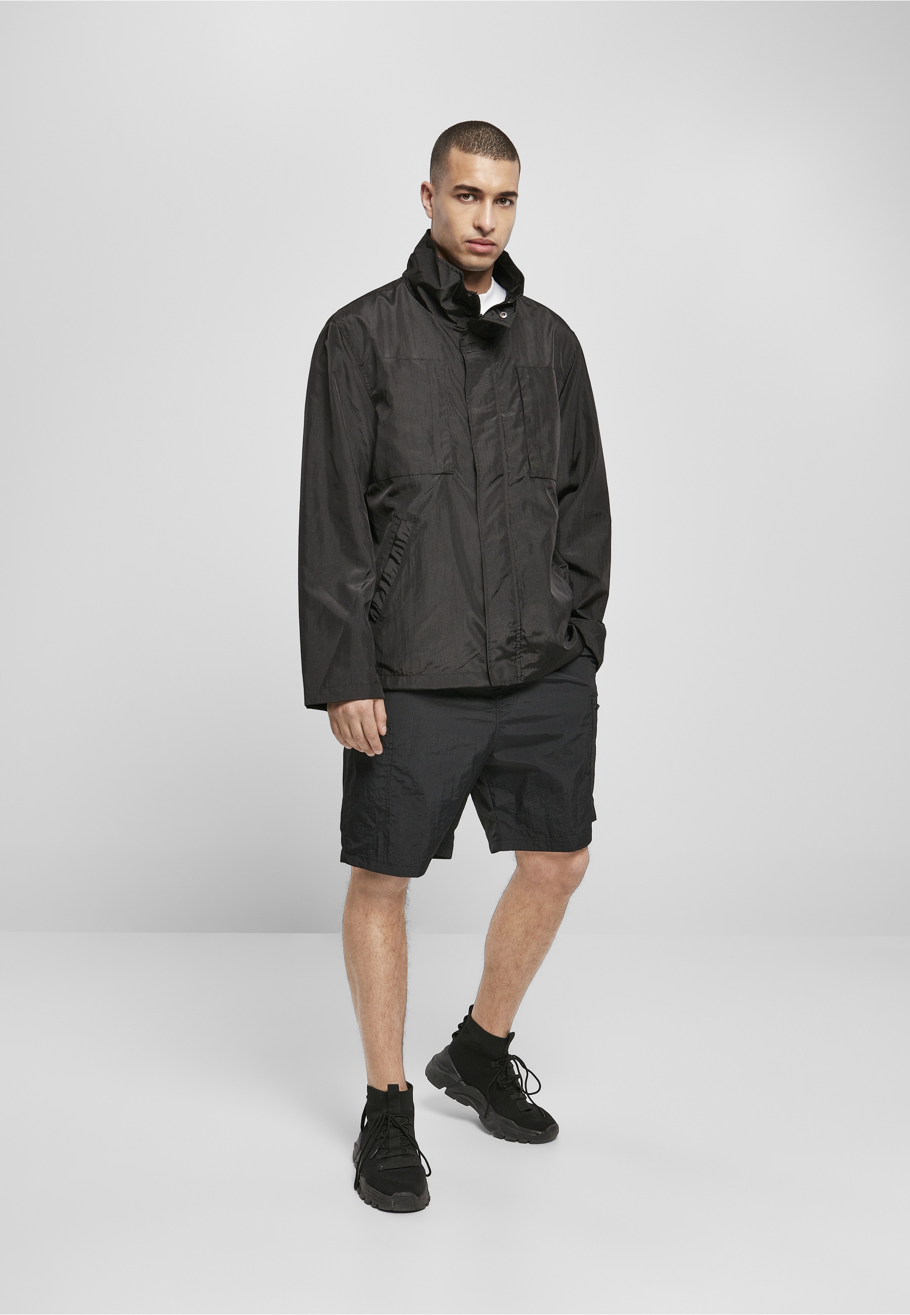URBAN CLASSICS Langmantel »Urban Classics Herren Double Pocket Nylon Crepe Jacket«
