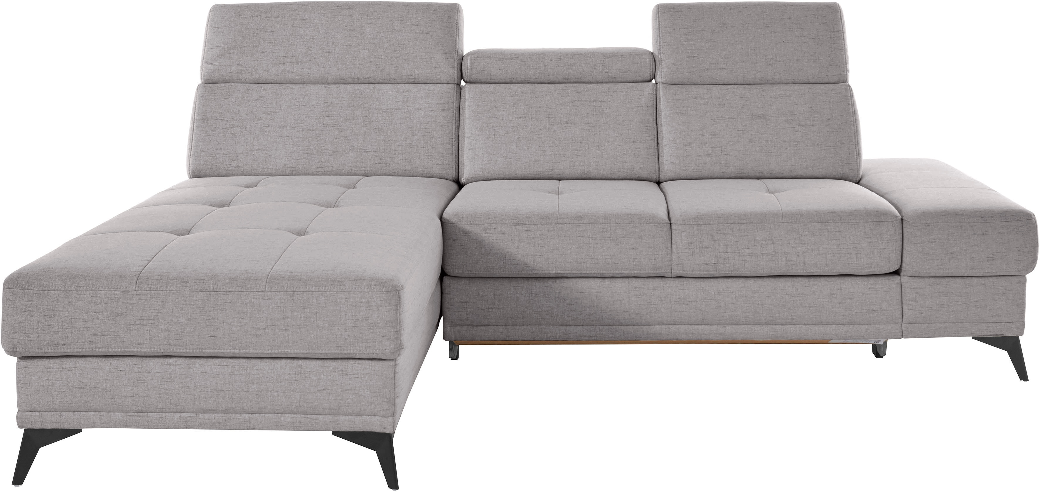 OTTO home Ecksofa "Cardiz L-Form" inkl.Kopfteilverstellung und Federkern wahlweise mit Schlaffunktion