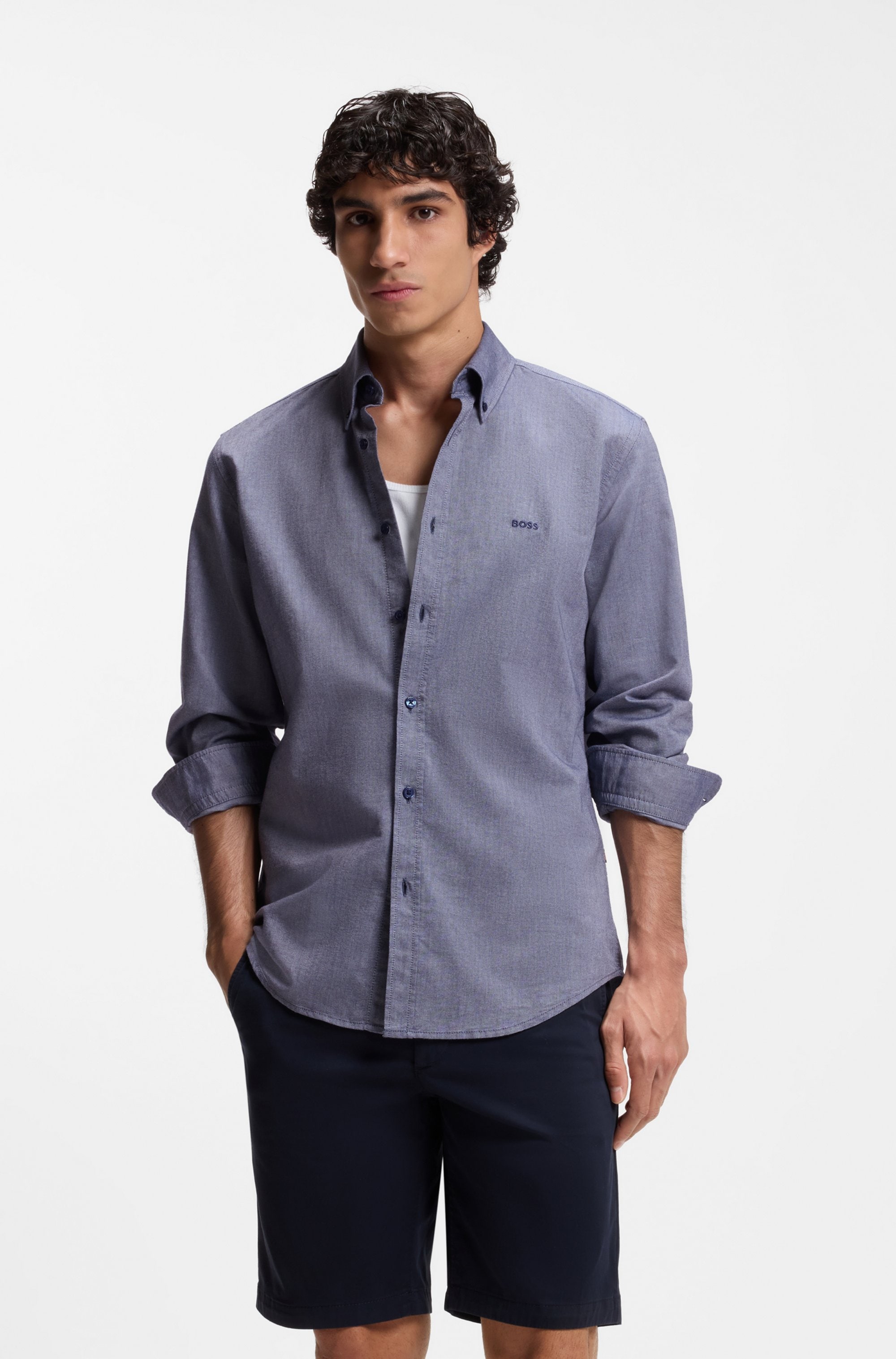 BOSS ORANGE »Rickert« mit Button-down-Kragen