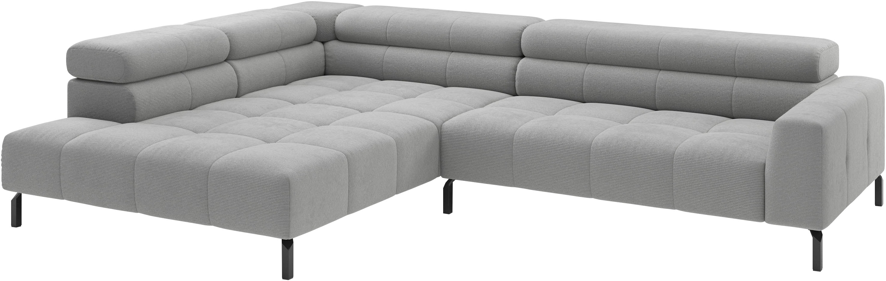 Home affaire Ecksofa "Claya, 311 cm breit, L-Form, inkl. Kopfteilverstellung" wahlweise elektrischer Sitzvorzug