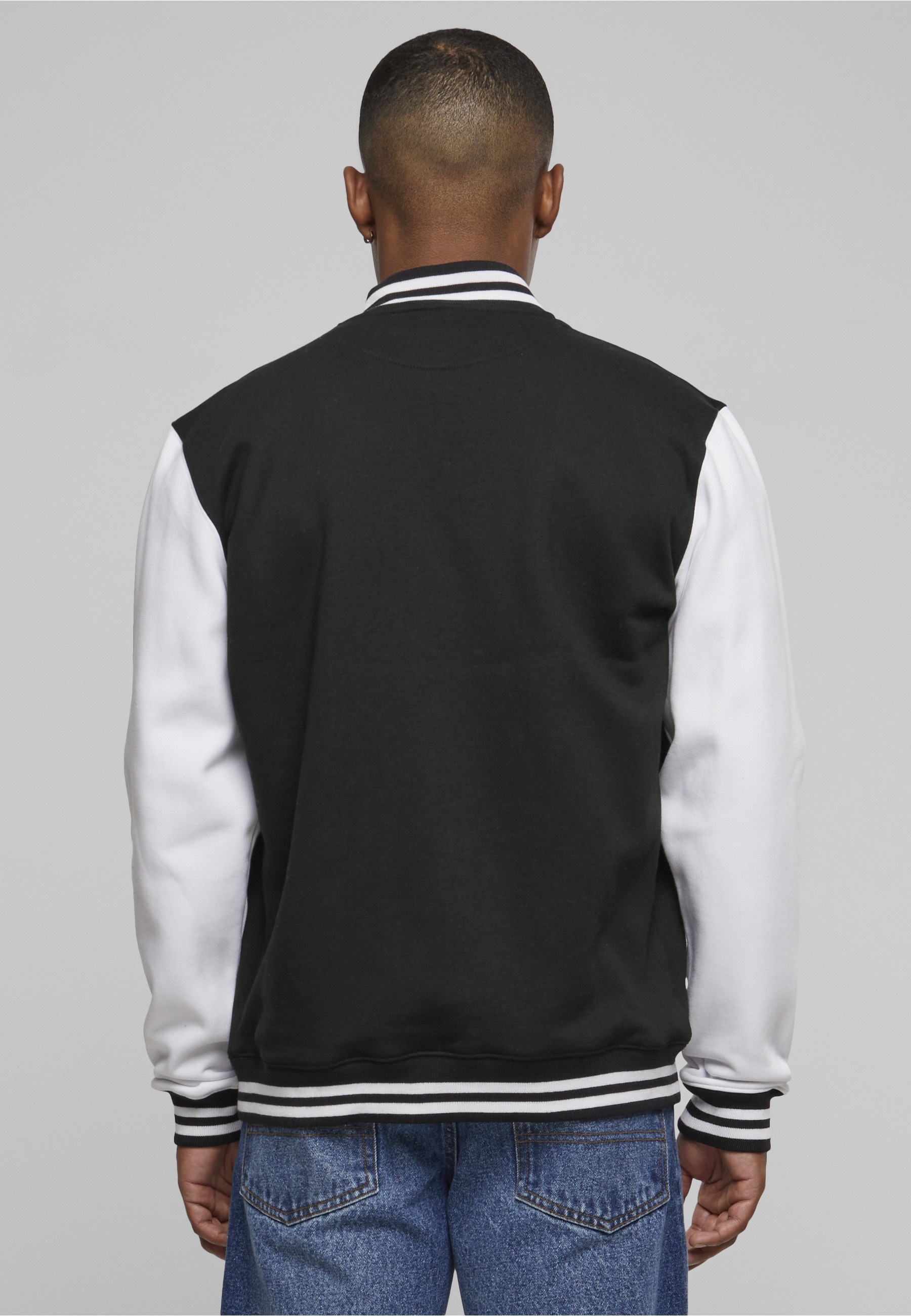 URBAN CLASSICS Outdoorjacke »Urban Classics Herren 2-tone College Sweatjacket« 1 Stk. tlg. ohne Kapuze