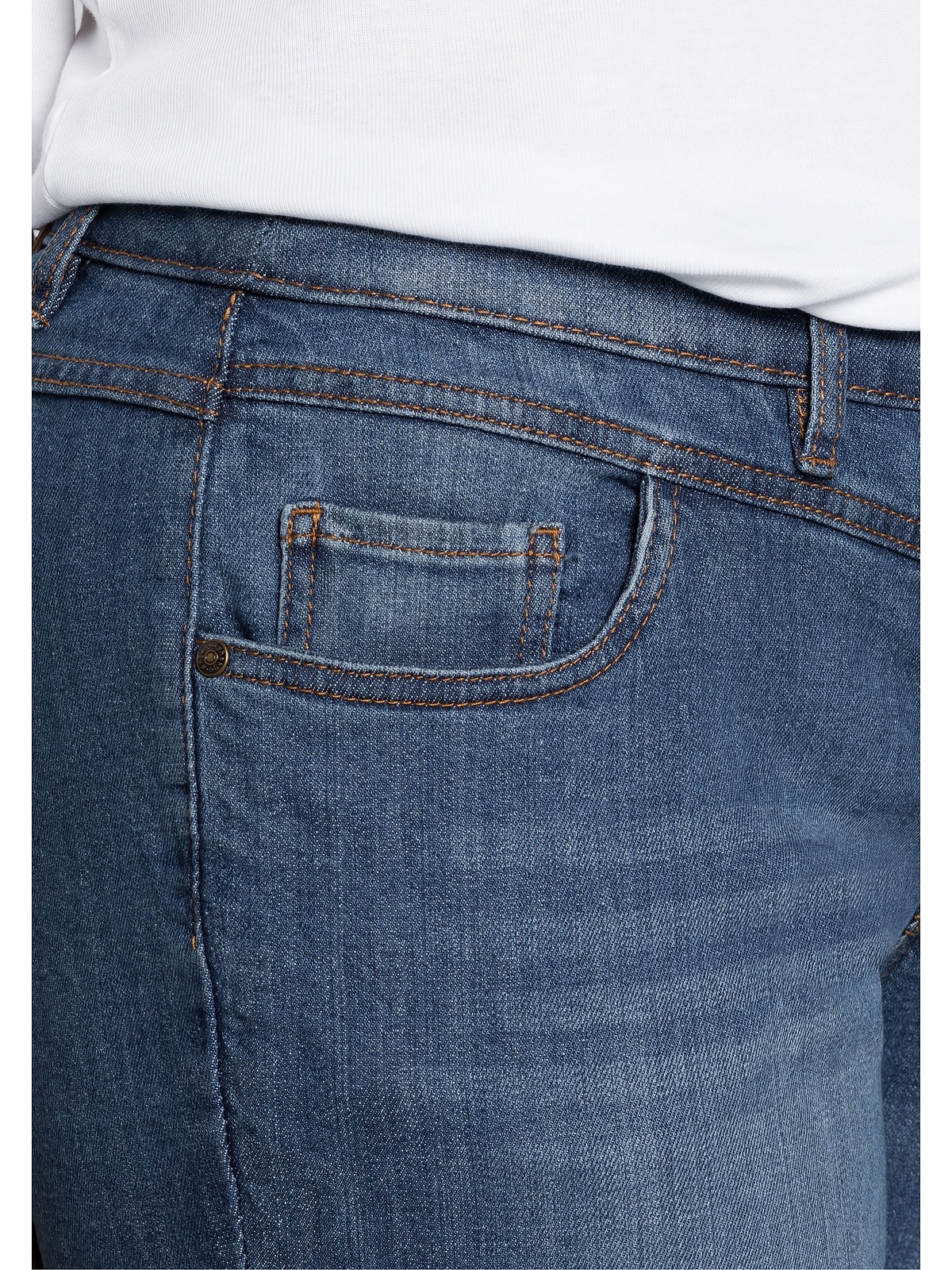 Sheego Stretch-Jeans »Große Größen«, »Die Gerade« mit Used-Effekten