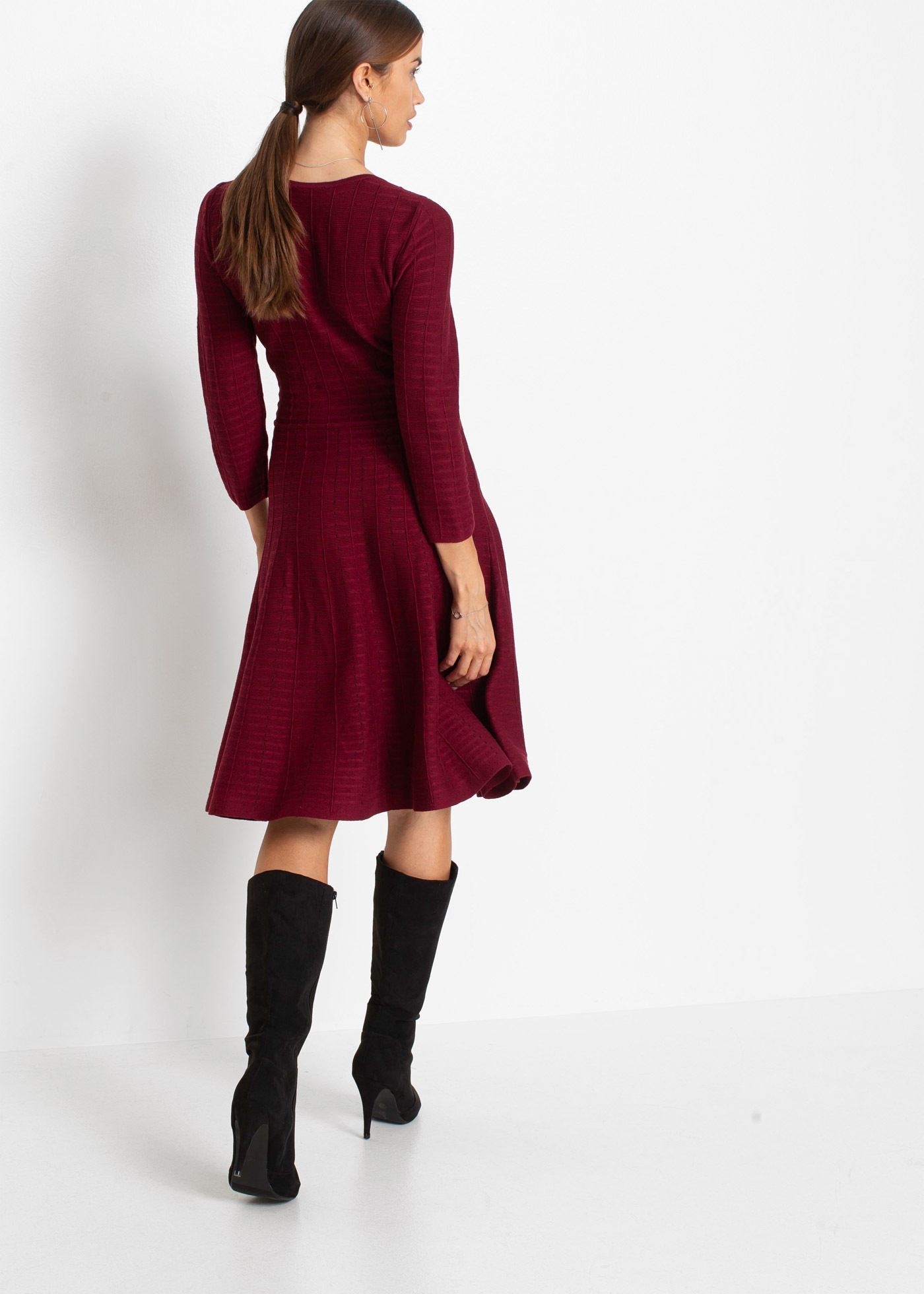 bonprix Strickkleid "Strickkleid aus fließendem Viskose-Mix" für besondere günstig online kaufen