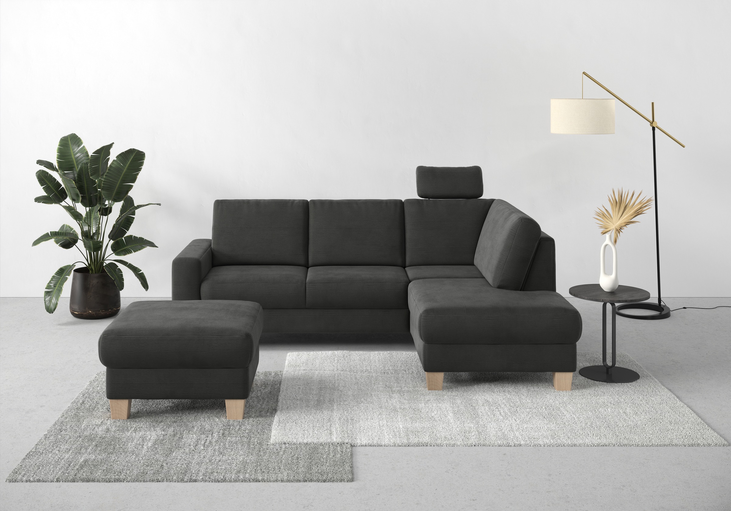 Home affaire Polsterhocker »Summer«, inkl. Stauraum, Cord-Bezug