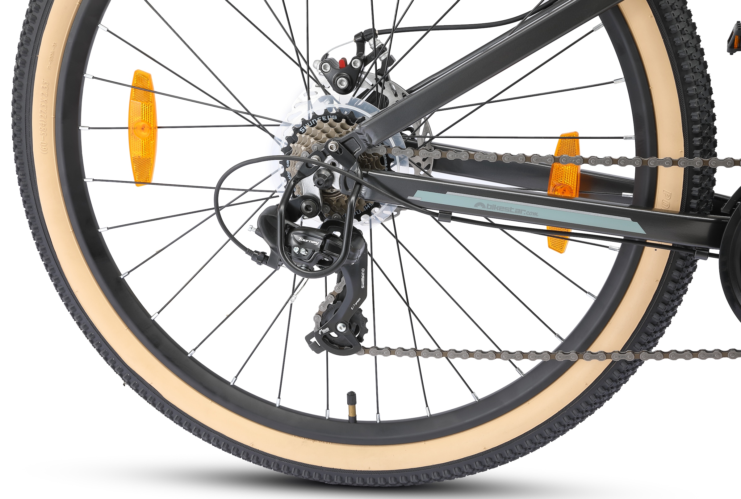 Bikestar Mountainbike 21 Gang Shimano RD-TY300 Schaltwerk Kettenschaltung für Damen und Herren, Kettenschaltung