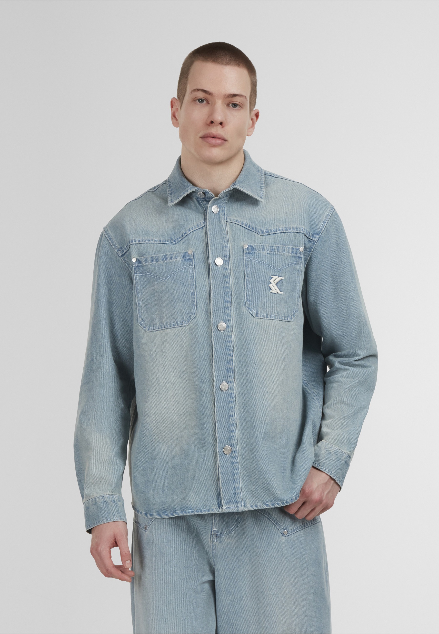 Karl Kani Langarmhemd »Karl Kani Og K Western Denim Overshirt« 1 Stk.
