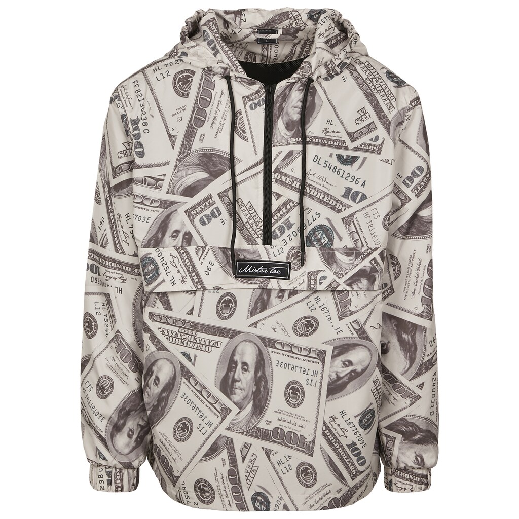 MisterTee Allwetterjacke »MisterTee Herren Mister Tee Dollar Windbreaker«, (1 St.), ohne Kapuze