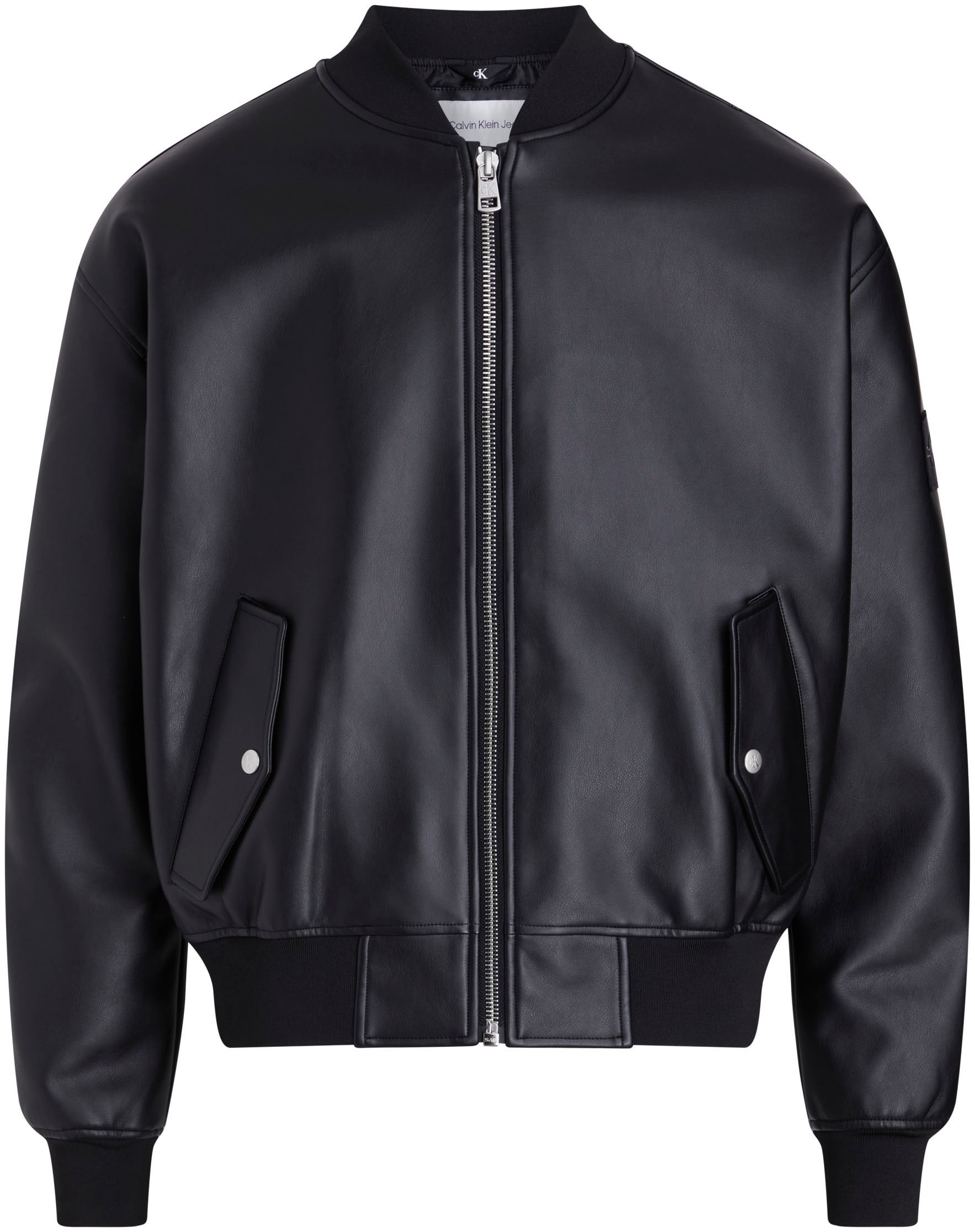 Calvin Klein Jeans Collegejacke »FAUX LEATHER BOMBER«, in Lederoptik