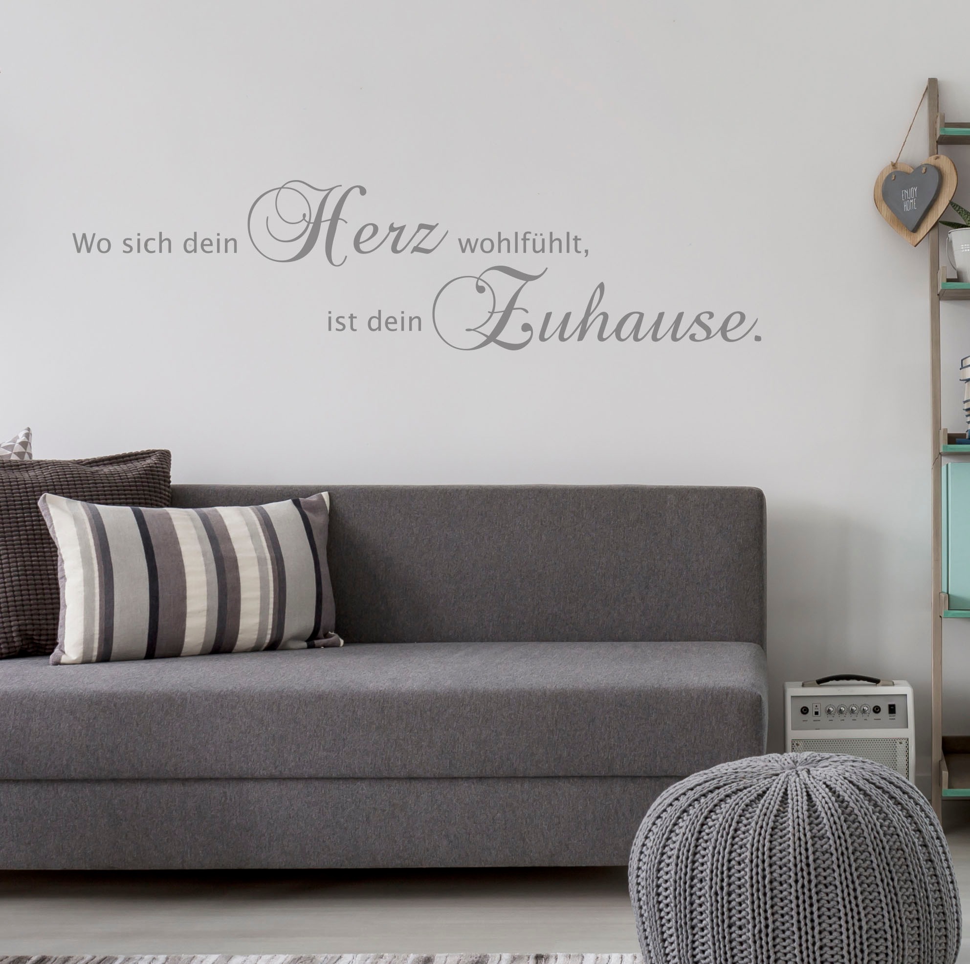 OTTO home Wandspruch "Wo sich dein Herz wohlfühlt, ist dein Zuhause" Wandau günstig online kaufen