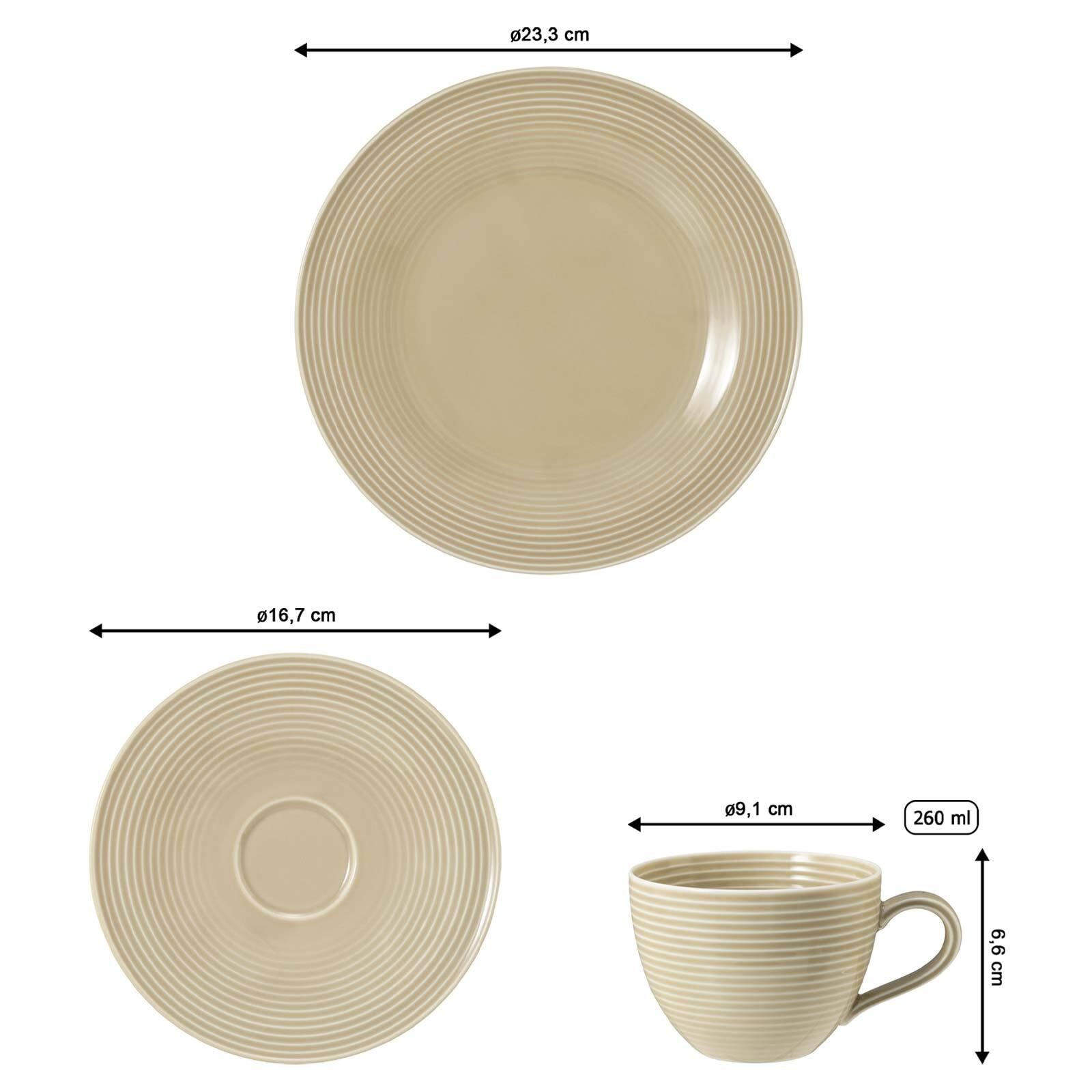 Seltmann Weiden Geschirr-Set »Kaffeeservice Beat Color Glaze 18er Set«