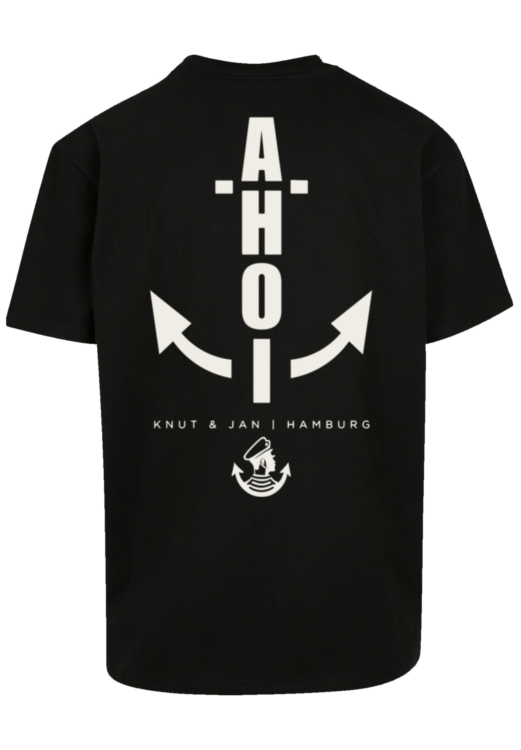 F4NT4STIC T-Shirt »Oversized T-Shirt Ahoi Anker Knut & Jan Hamburg«, Print