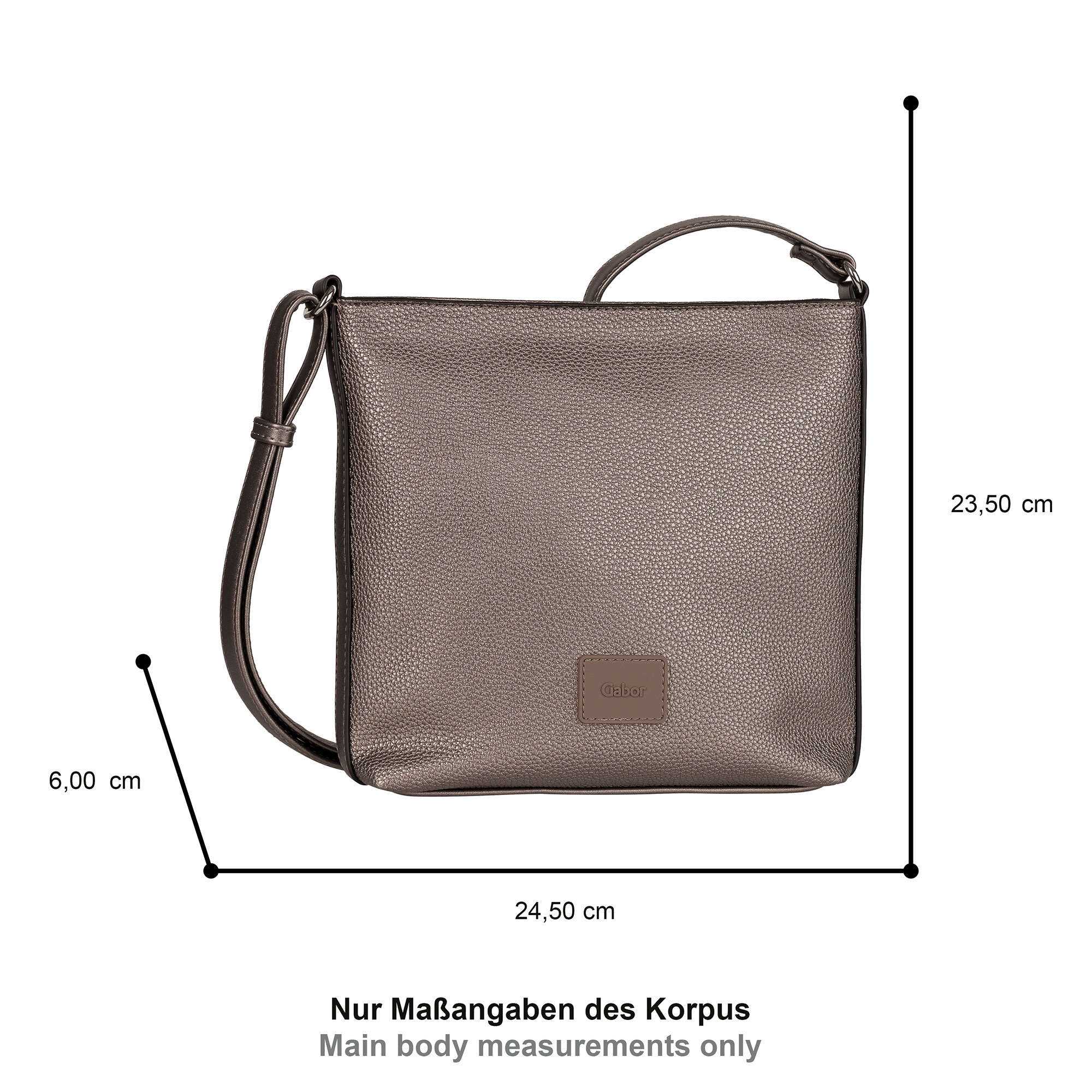 Gabor Umhängetasche "Elfie" Damen Schultertasche, Handtasche mit Logo-Aufnä günstig online kaufen
