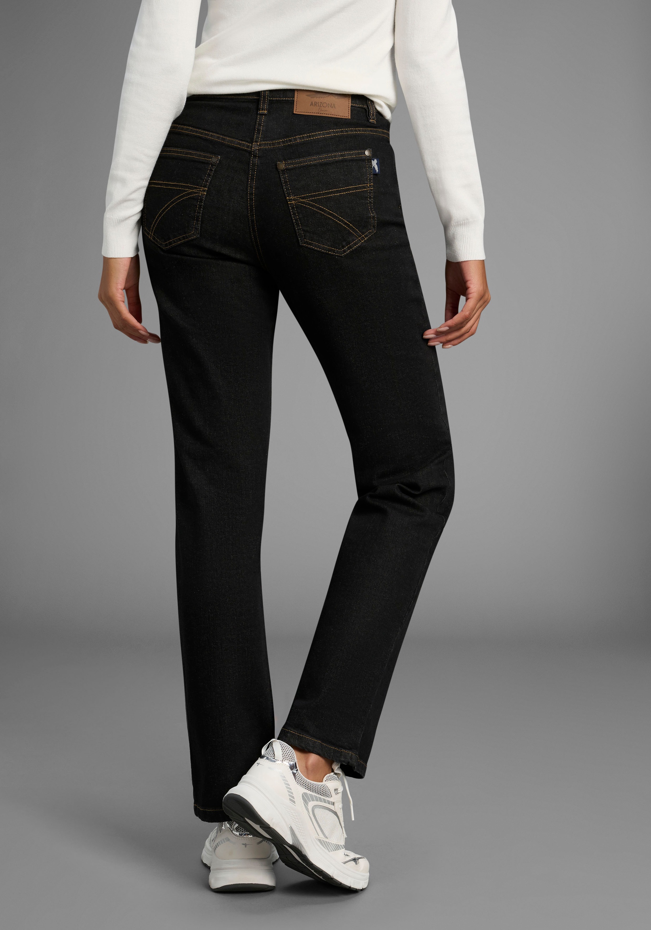 Arizona Gerade Jeans "Annett", bequeme Passform, 5-Pocket-Style, hohe Taill günstig online kaufen
