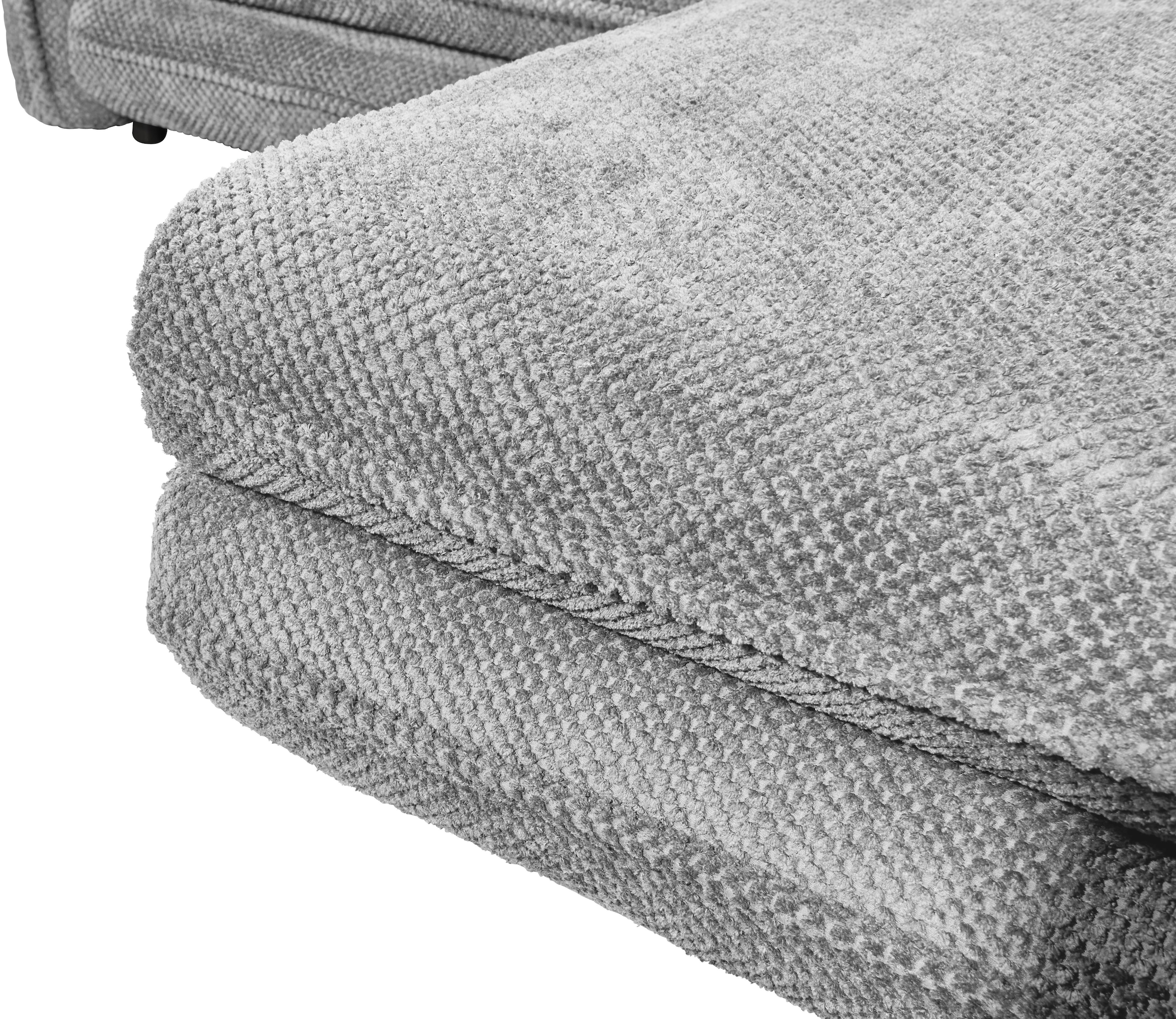 ED EXCITING DESIGN Ecksofa »Stanley L-Form«, mit Bettfunktion, Bettkasten & 2 Zierkissen