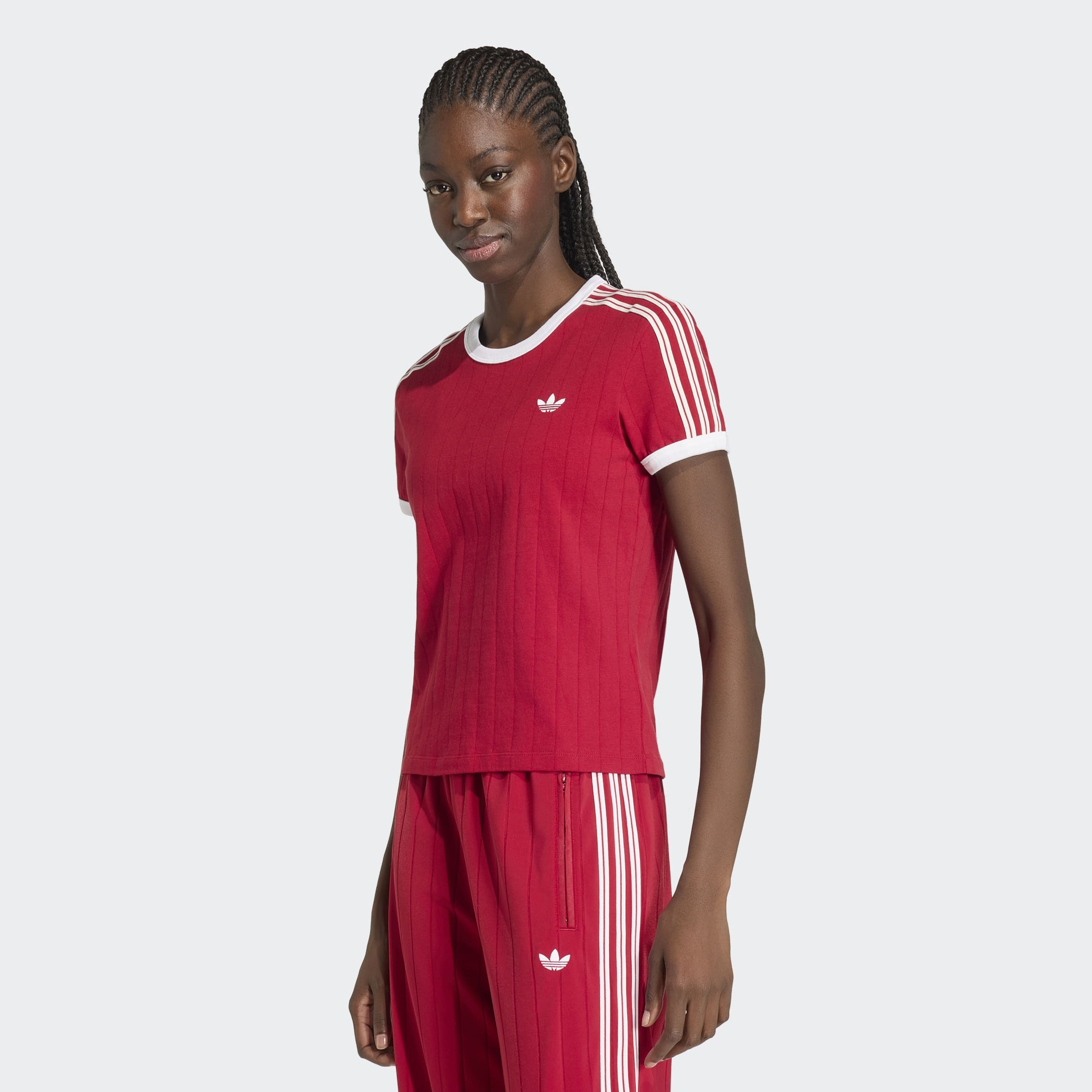 adidas Originals T-Shirt ", SCHMAL GESCHNITTEN, NADELSTREIFEN" mit Nadelstreifen-Design, ohne Verschluss, aus Interlock-Material