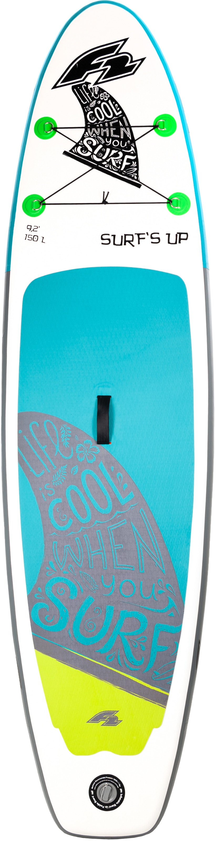 (4 tlg.), »F2 F2 Friday SUP-Board Surf\'s ohne Kids«, BAUR Black Paddel Up | Inflatable