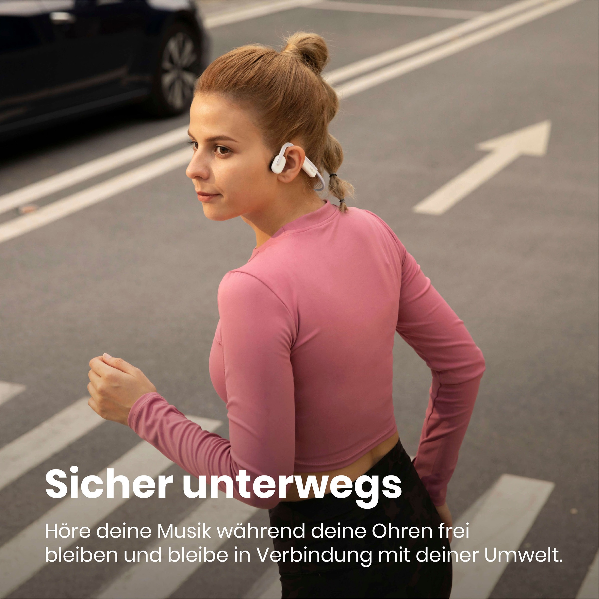 Shokz Sport-Kopfhörer »OpenMove«, Bluetooth-Wireless-A2DP Bluetooth-AVRCP Bluetooth-HFP-HSP, Noise-Cancelling-Freisprechfunktion